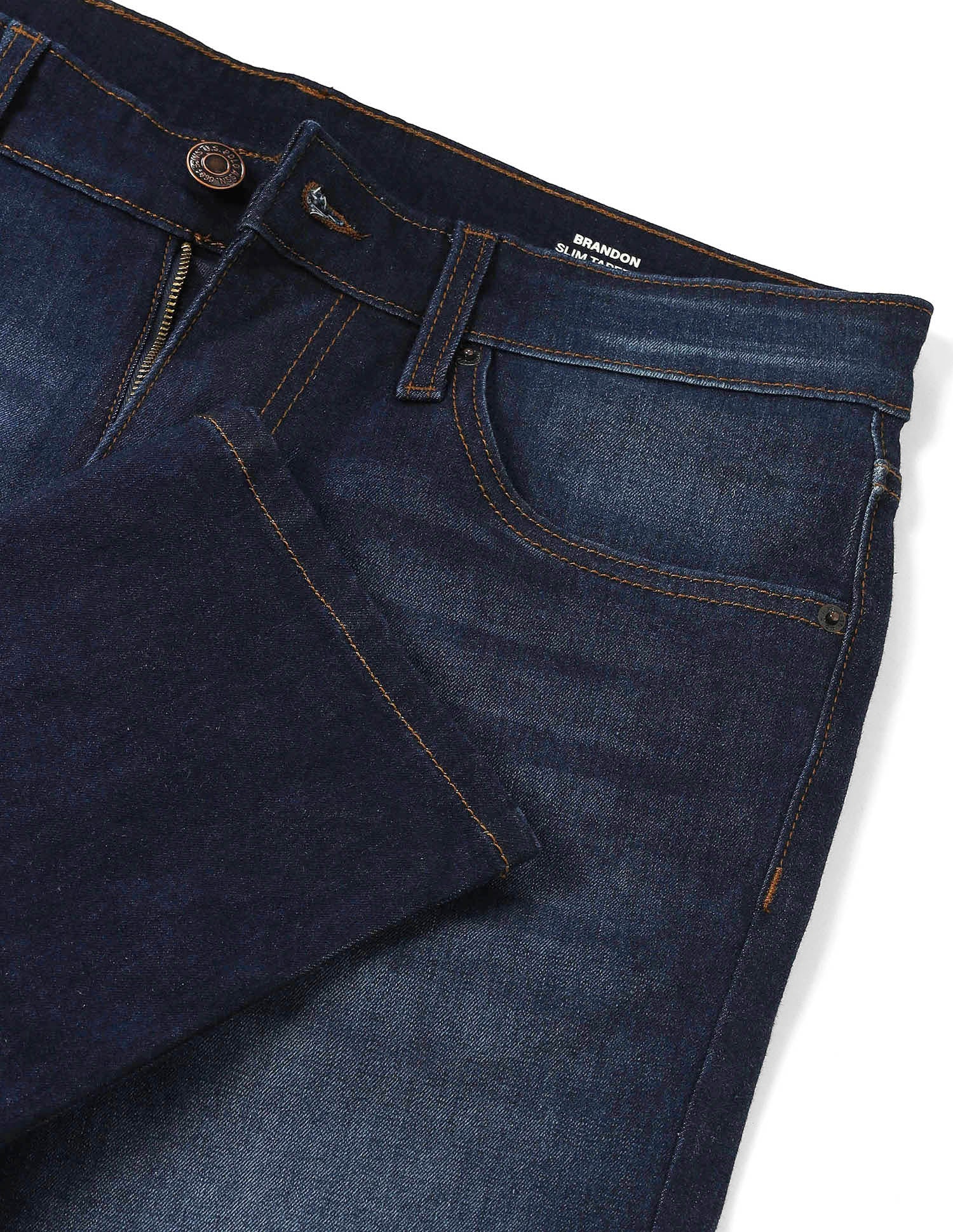 Brandon Slim Tapered Fit Blue Jeans Dark Indigo - U.S. POLO ASSN. | Large