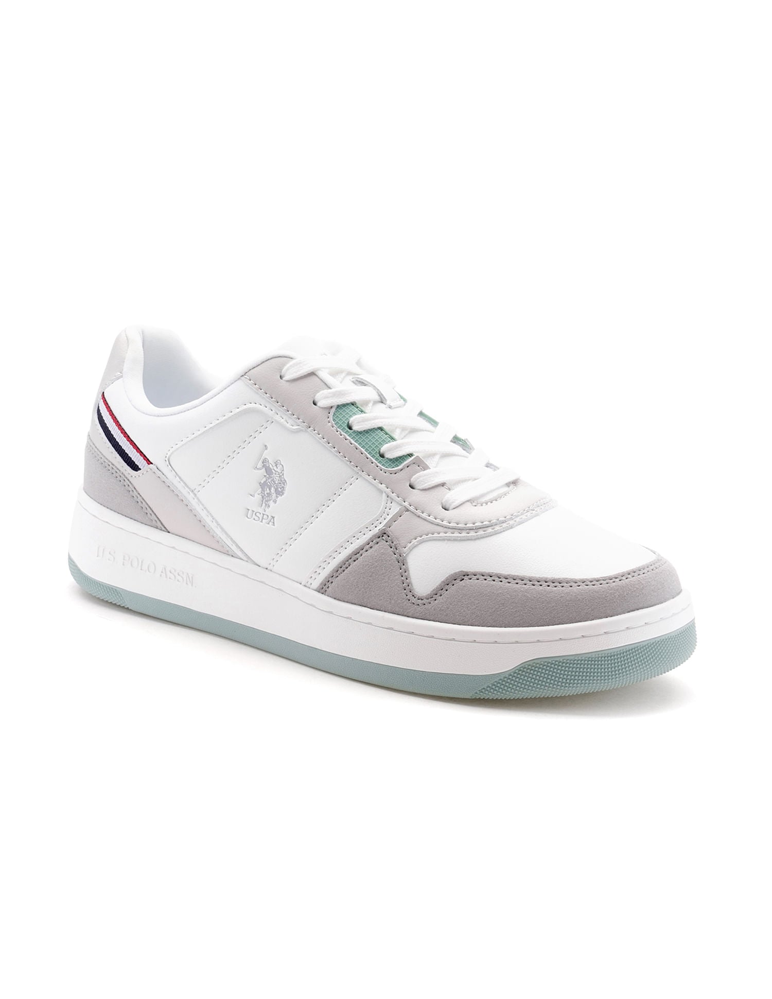 Men Joas Grey Retro Court Sneakers Grey - U.S. Polo Assn. India | Large