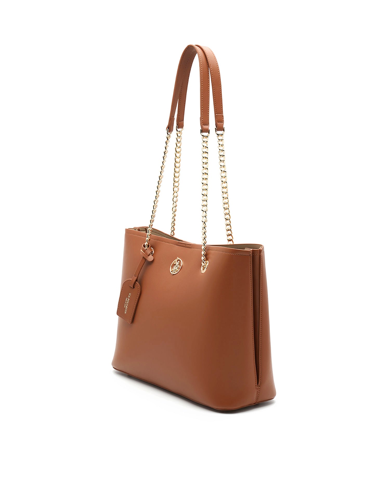 Gabby Solid Tote Bag Tan - U.S. POLO ASSN. | Large