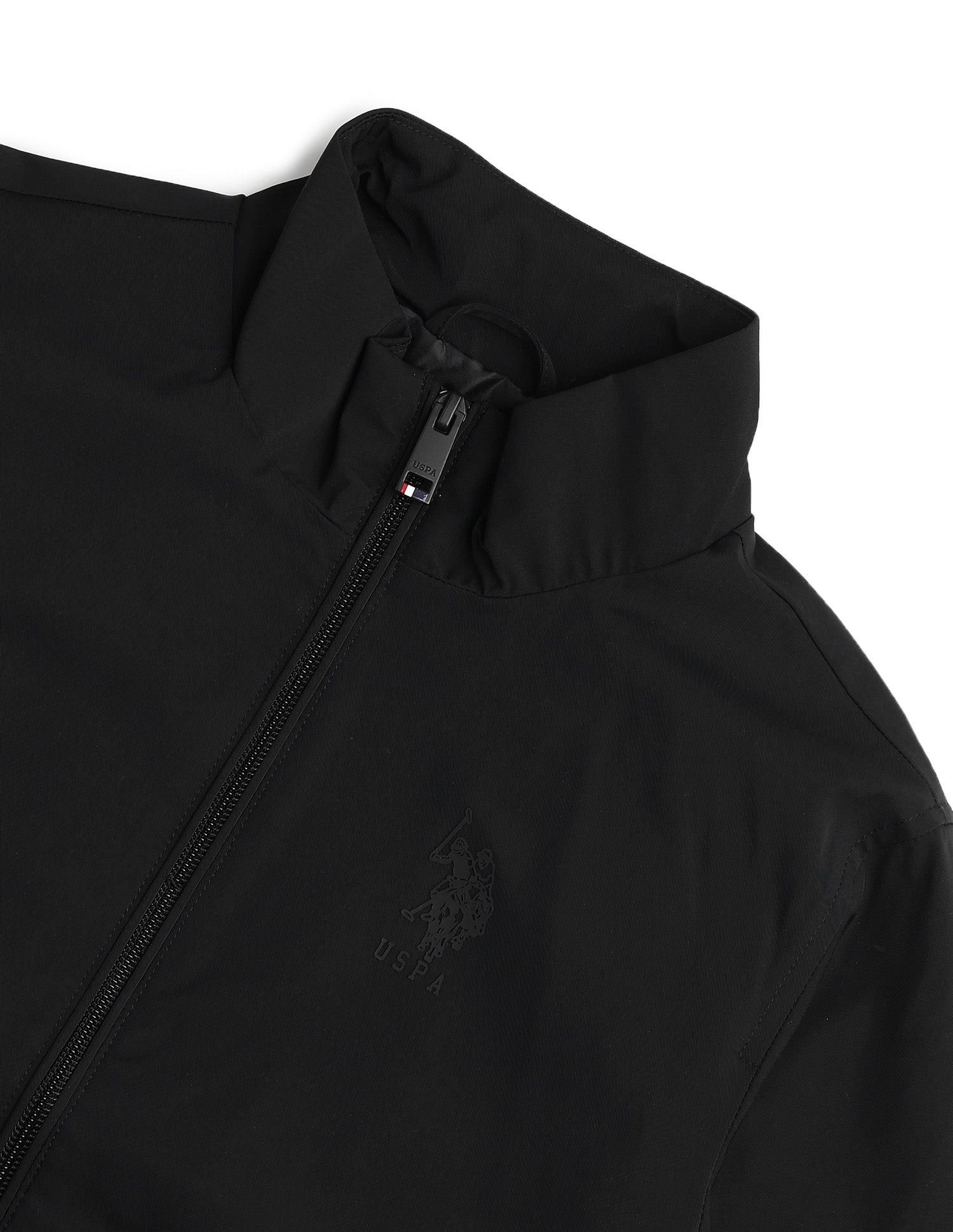 Boys Solid Regular Fit Casual Jacket Black - U.S. Polo Assn. India | Large