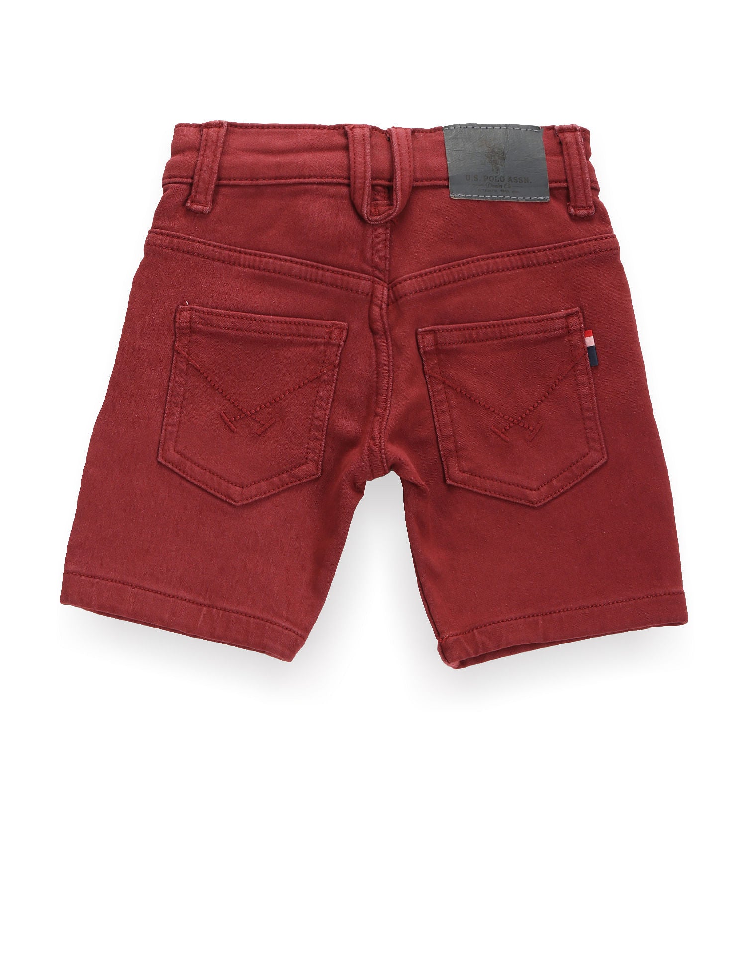 Boys Clean Look Denim Shorts Maroon - U.S. POLO ASSN. | Large