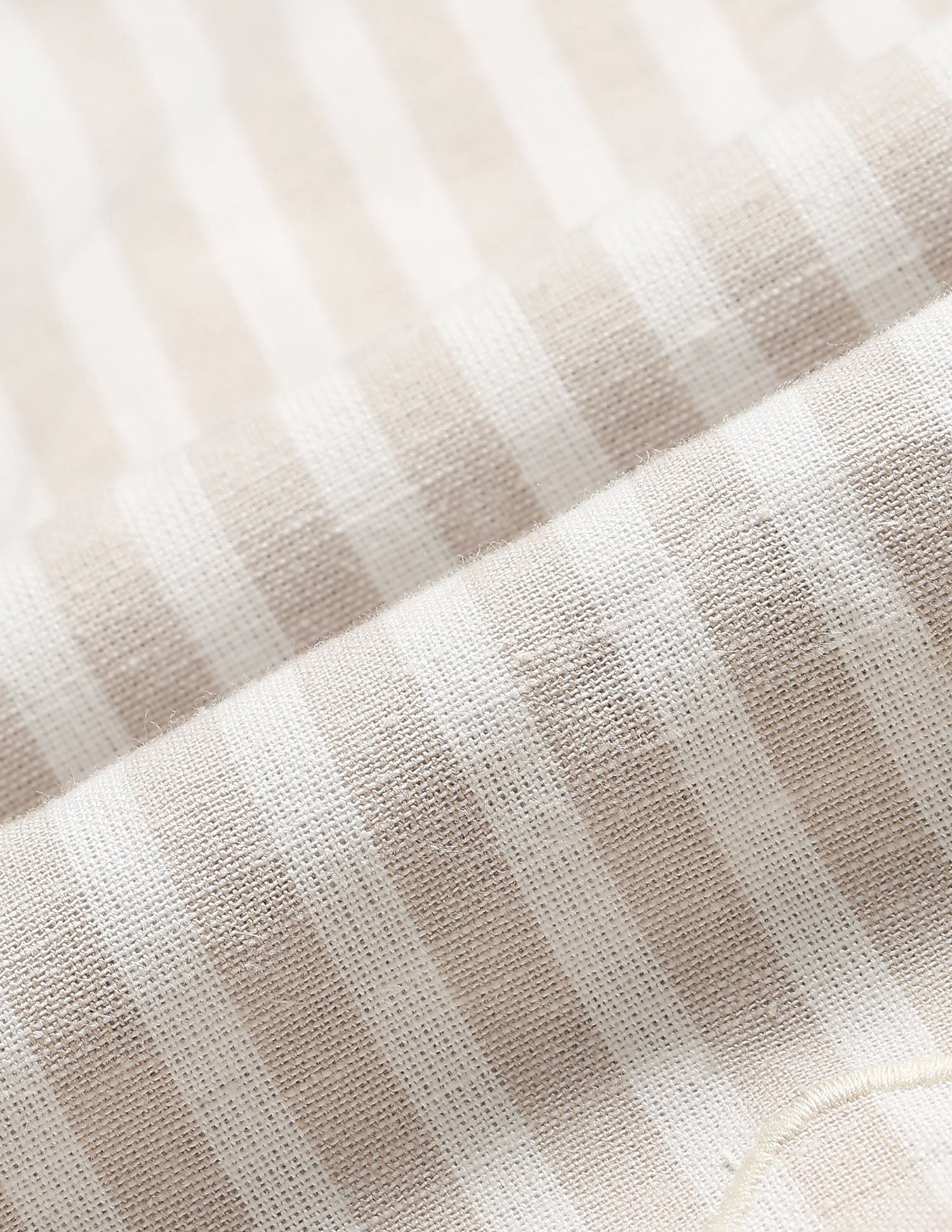 Vertical Stripes Floral Embroidery Relaxed Fit Shir Ecru - U.S. Polo Assn. India | Large