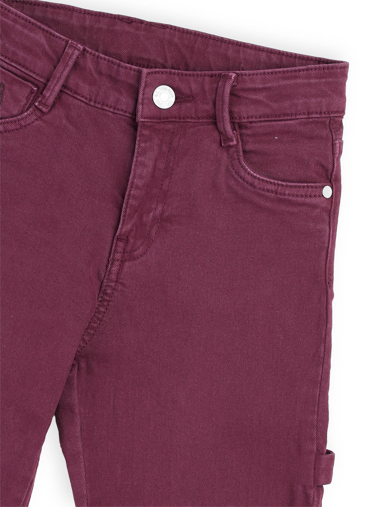 Girls Mid Rise Bootcut Jeans Beaujolais - U.S. POLO ASSN. | Large