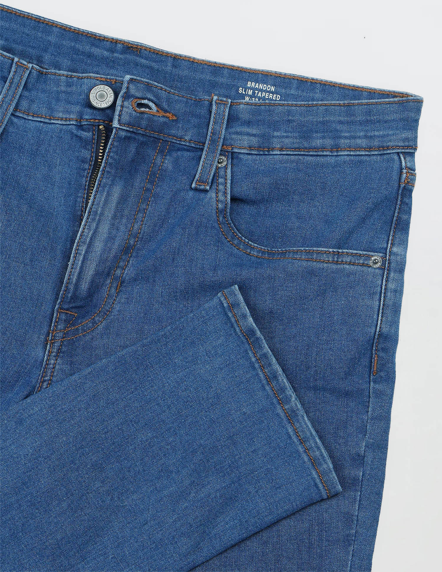 Solid Slim Fit Jeans Blue - U.S. Polo Assn. India | Large