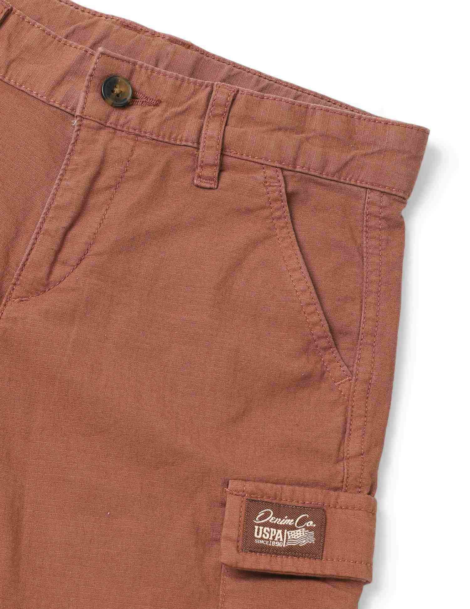 Boys Regular Fit Cargo Shorts Brown - U.S. POLO ASSN. | Large