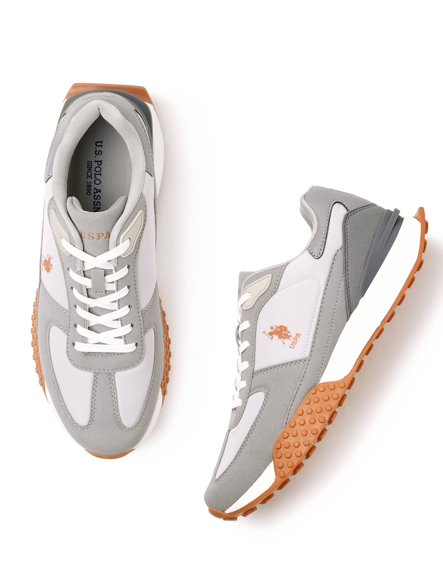 Men Coen Grey Retro Sneakers Grey - U.S. Polo Assn. India | Large