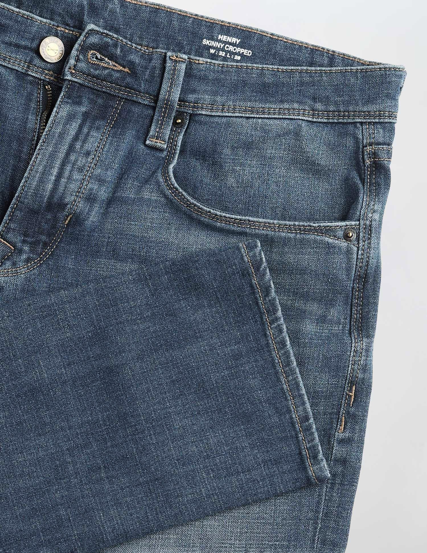 Henry Tapered Fit Blue Jeans Med Blue - U.S. POLO ASSN. | Large