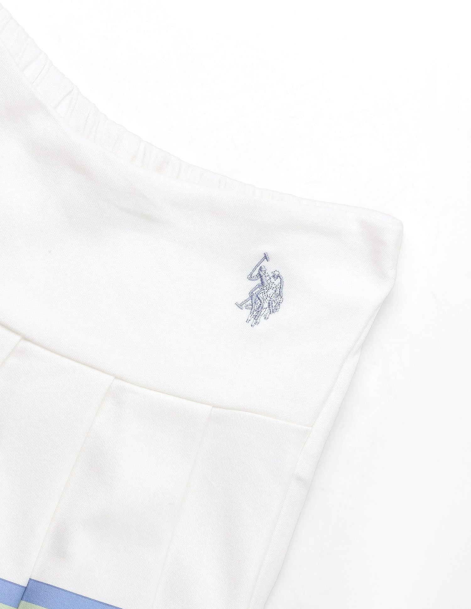 Girls Striped Varsity Skorts Off White - U.S. POLO ASSN. | Large