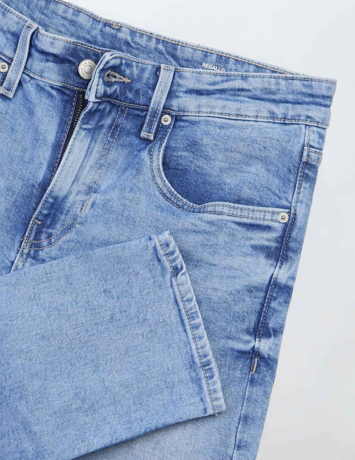 Regallo Skinny Fit Blue Jeans Light Blue - U.S. Polo Assn. India | Large