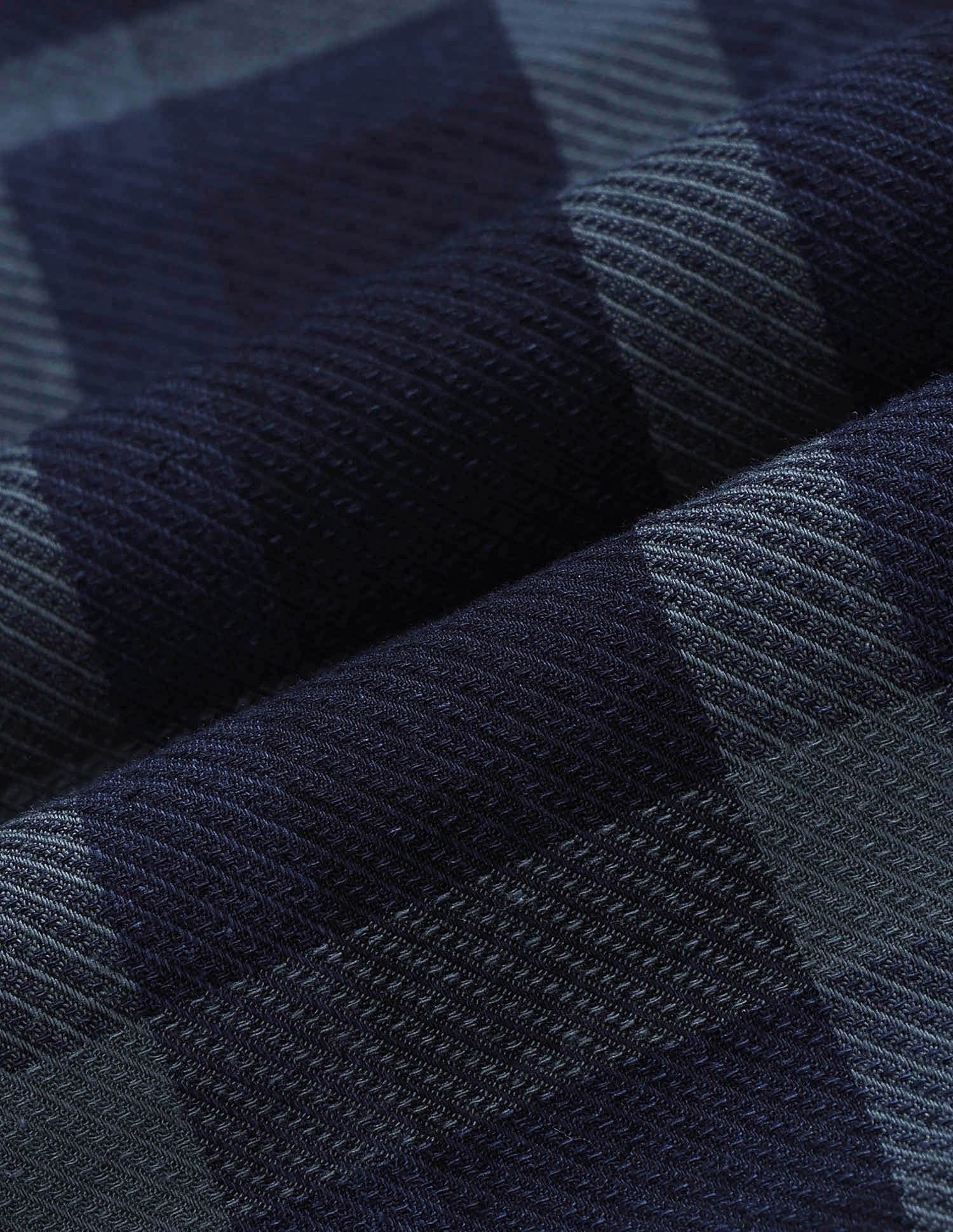 Tartan Checked Twill Shirt Dark Indigo - U.S. POLO ASSN. | Large