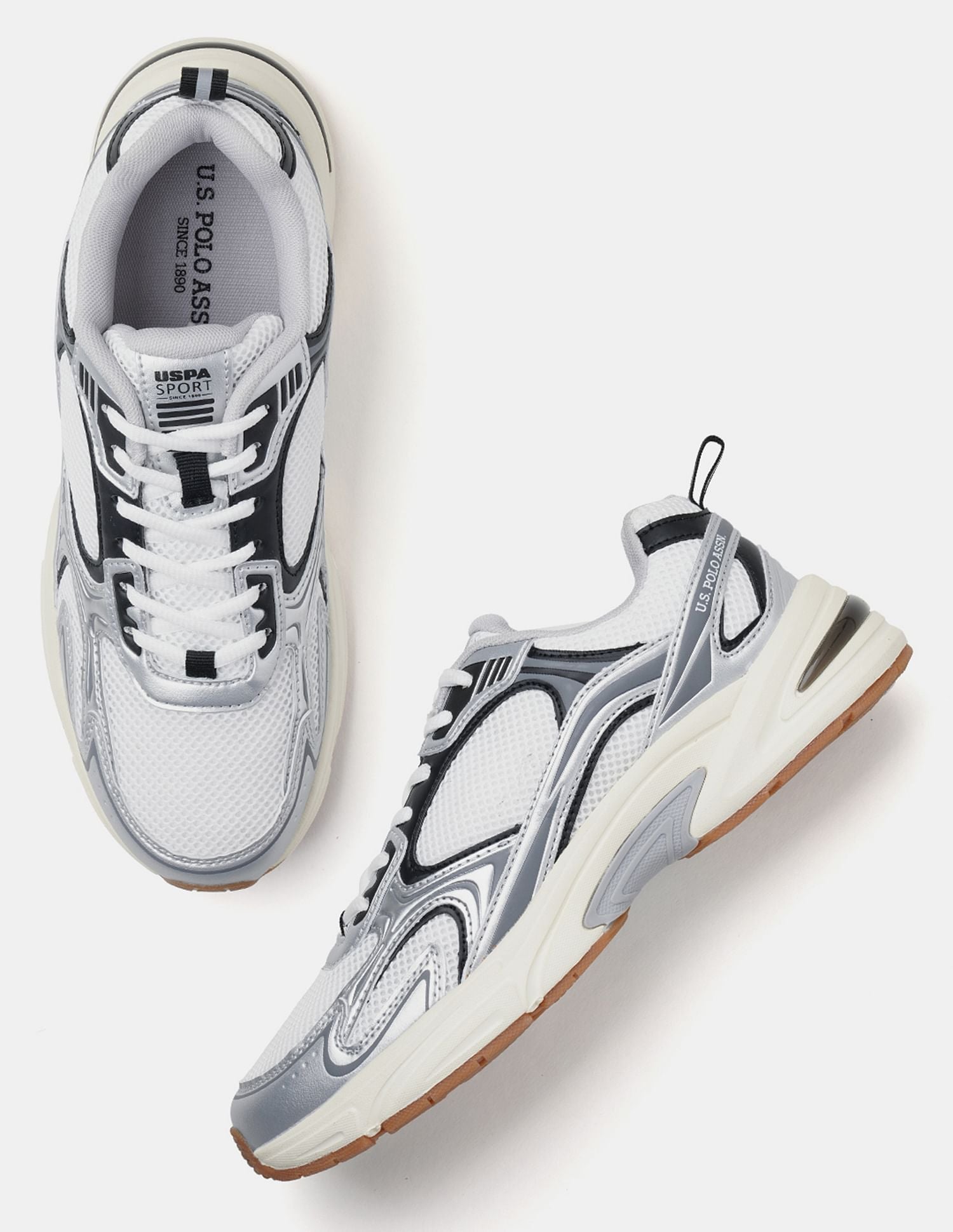 Men Santiago Colour Blocked Sneakers Off White - U.S. POLO ASSN. | Large