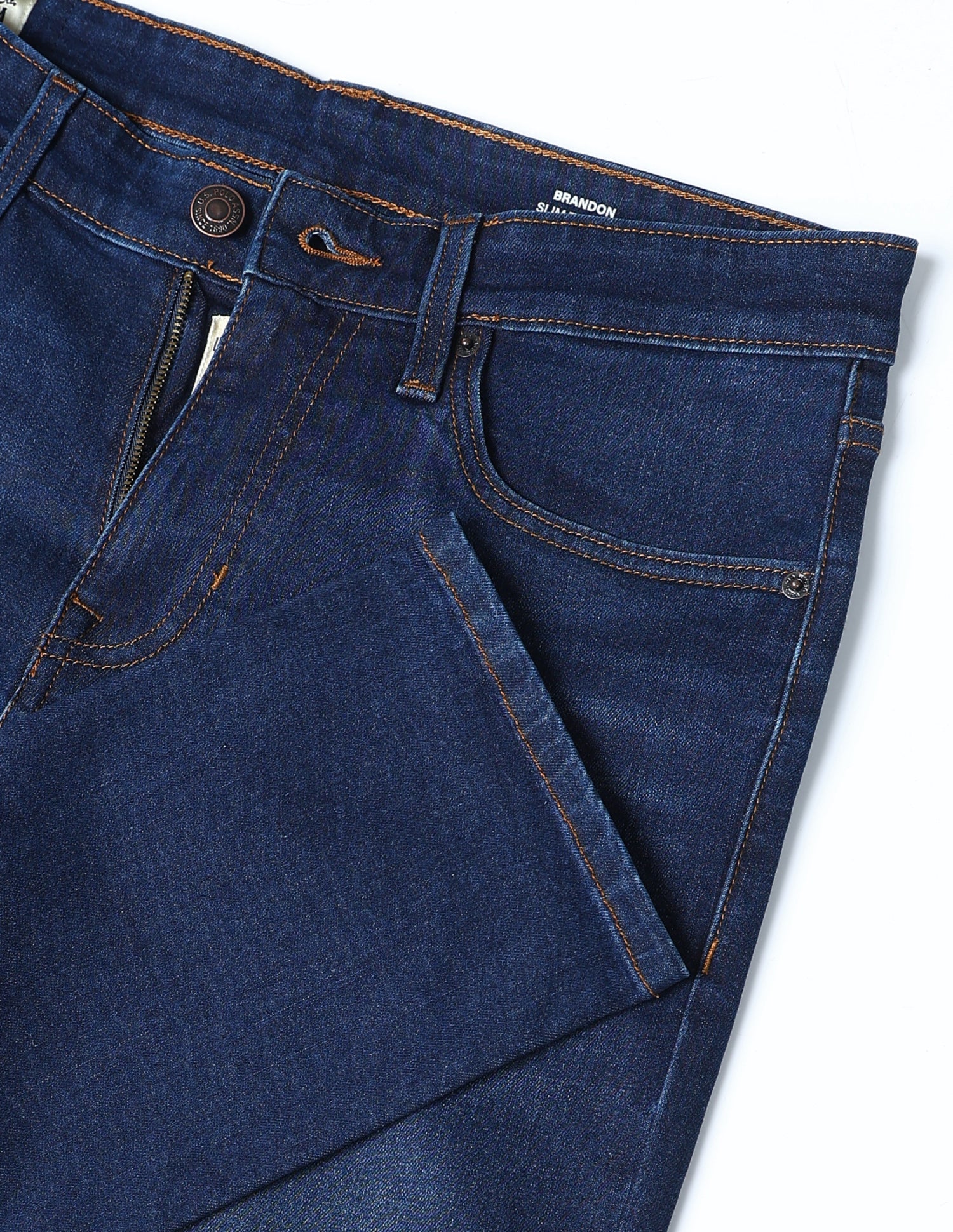 Brandon Slim Tapered Fit Blue Jeans Dark Indigo - U.S. POLO ASSN. | Large