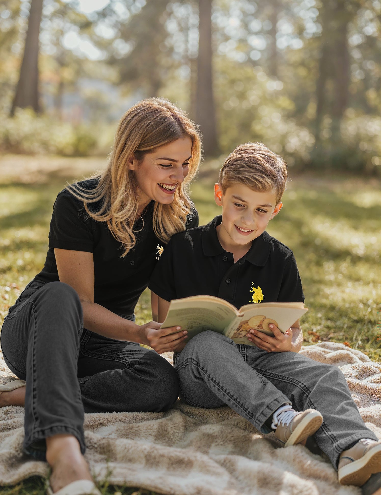 Boys Pique Polo Shirt Black - U.S. POLO ASSN. | Large