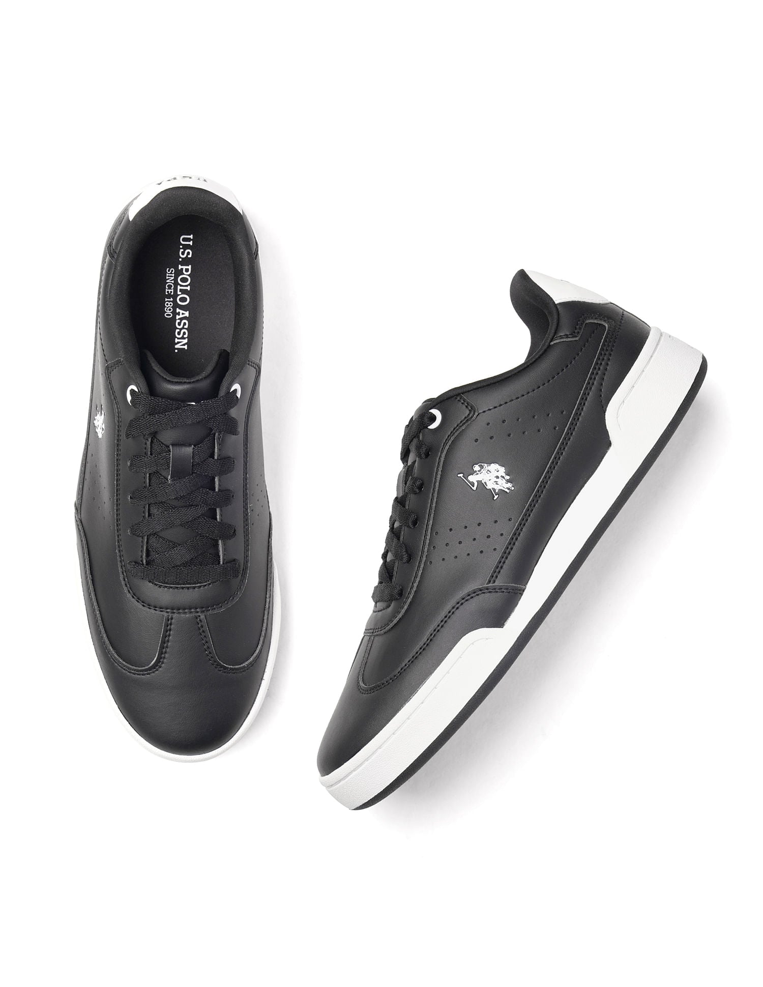 Men Camry Solid Sneaker Black - U.S. Polo Assn. India | Large