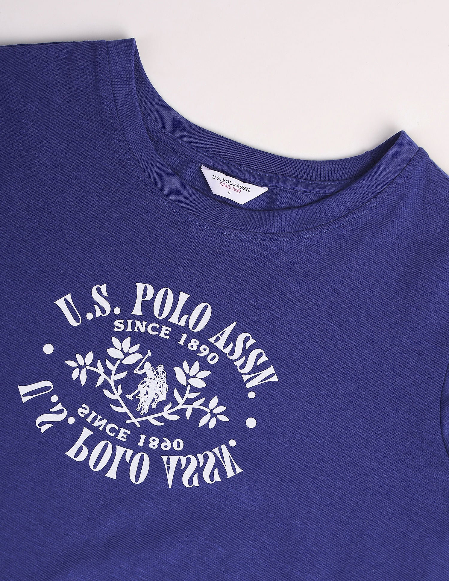 Pure Cotton Brand Print T-Shirt Dark Blue - U.S. POLO ASSN. | Large