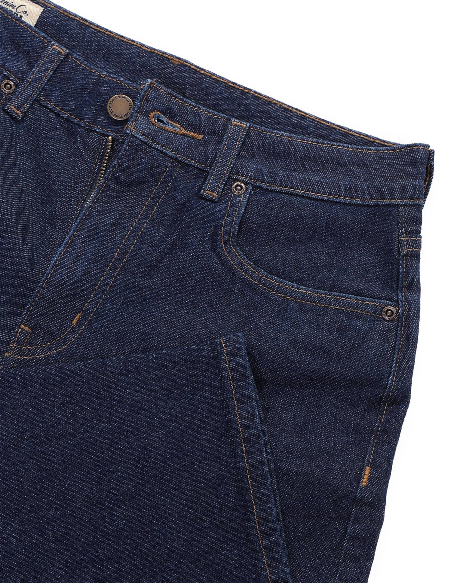 Rinsed Wide Leg Fit Jeans Dark Blue - U.S. Polo Assn. India | Large