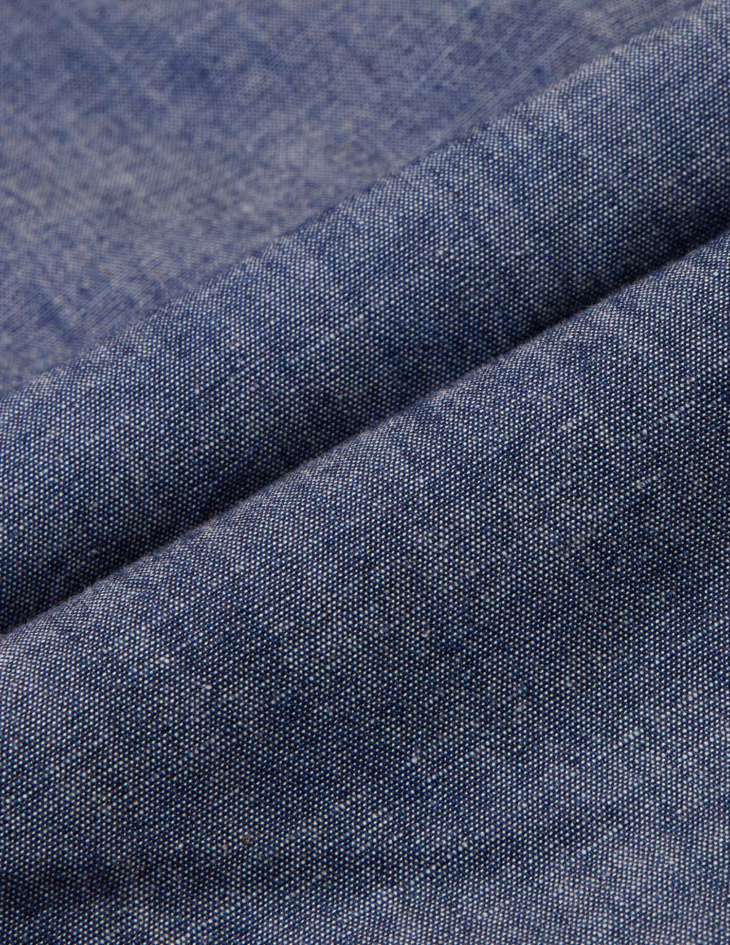 Heathered Twill Mandarin Shirt Indigo - U.S. Polo Assn. India | Large