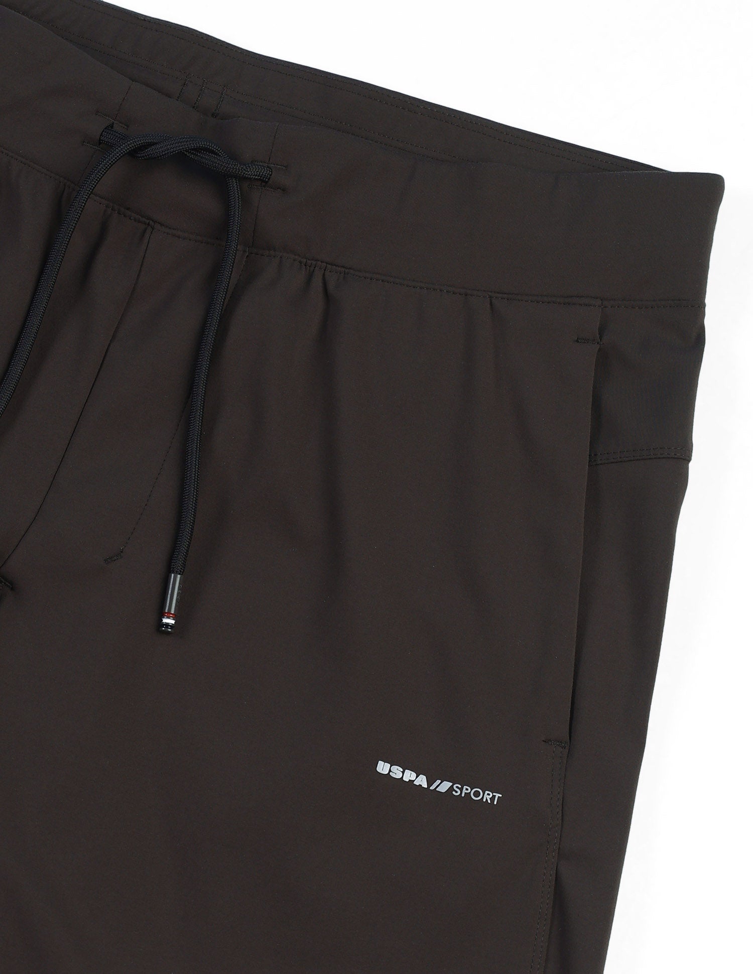 Slim Fit Solid Active Shorts Brown - U.S. Polo Assn. India | Large