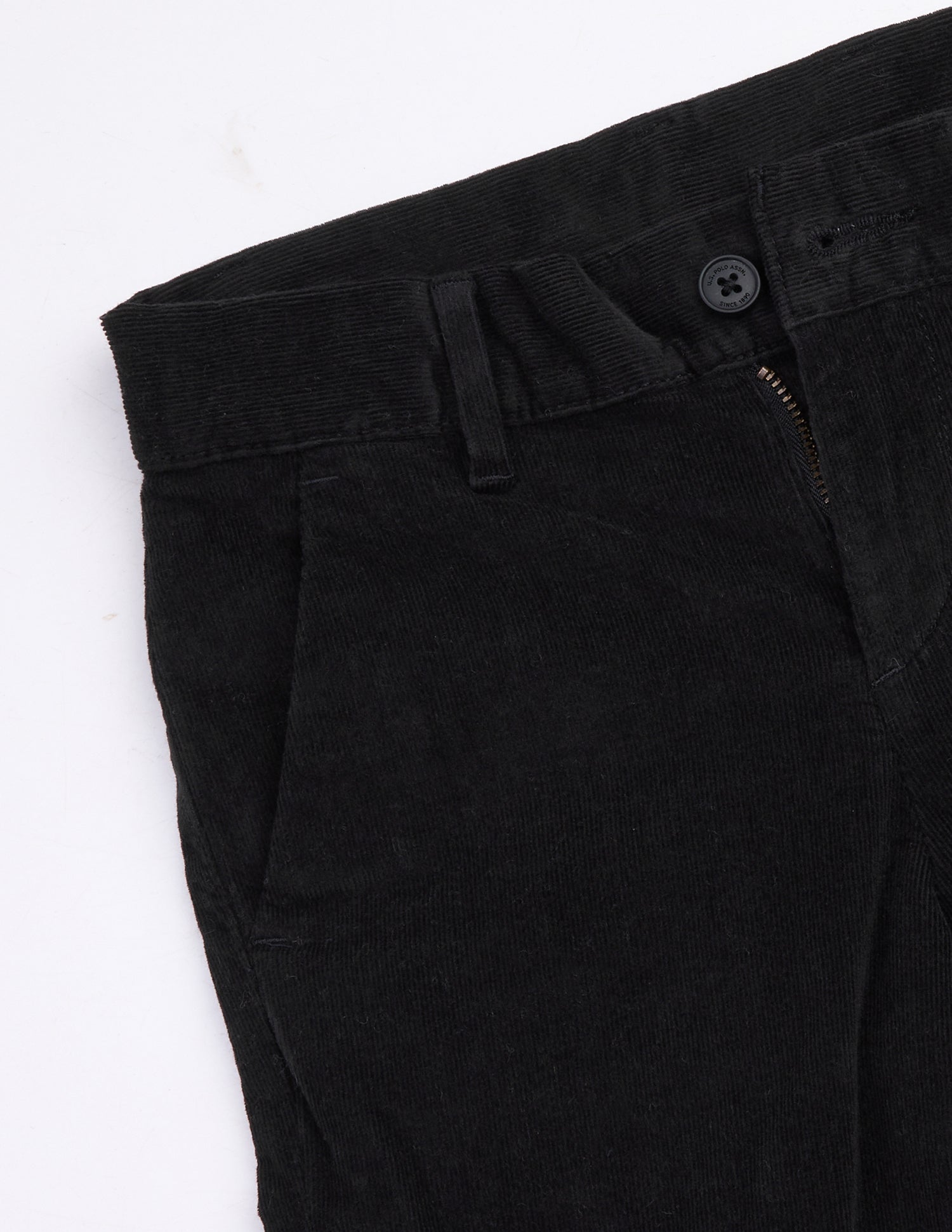 Corduroy Regular Fit Trousers Black - U.S. Polo Assn. India | Large
