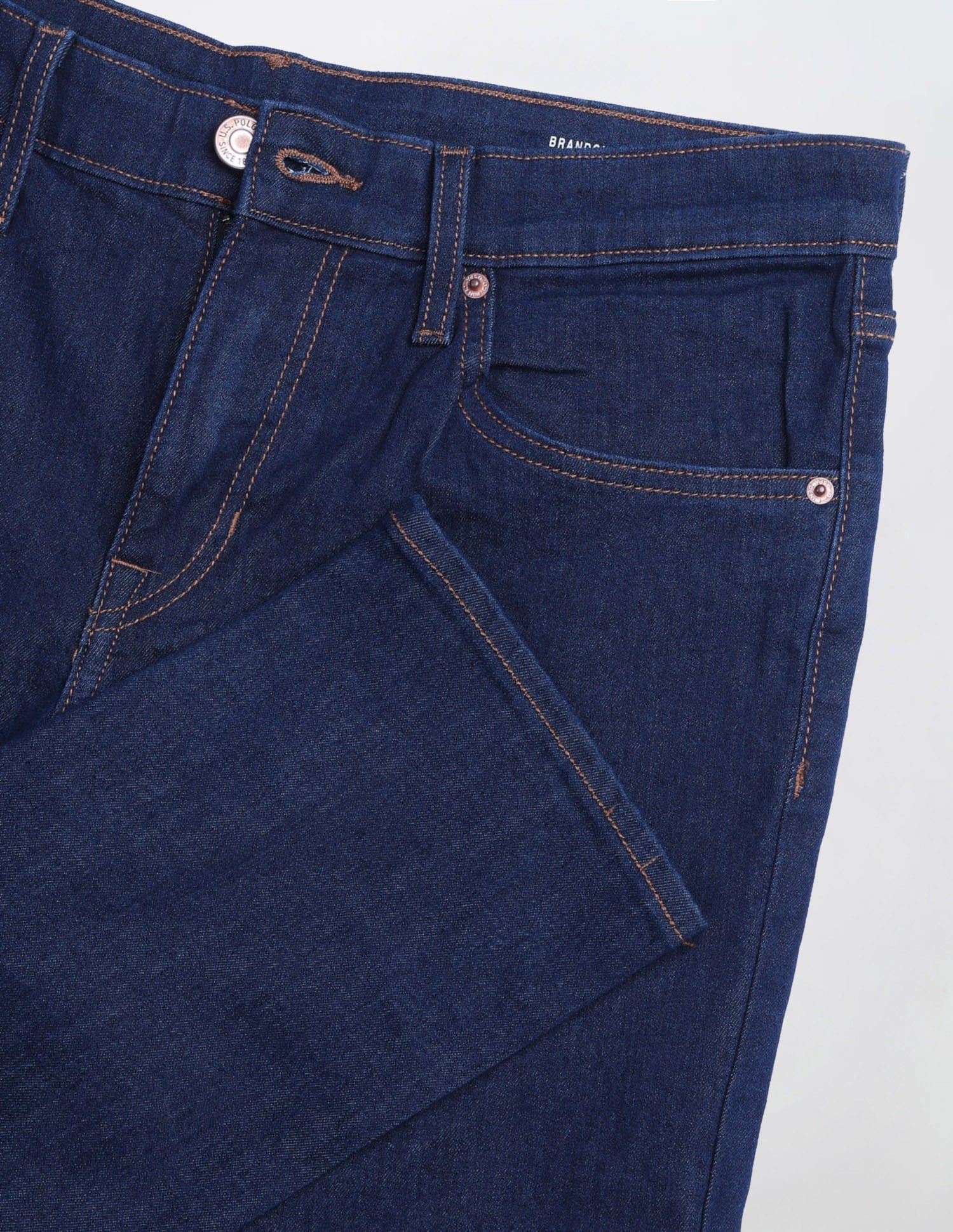 Solid Slim Tapered Jeans Blue - U.S. Polo Assn. India | Large