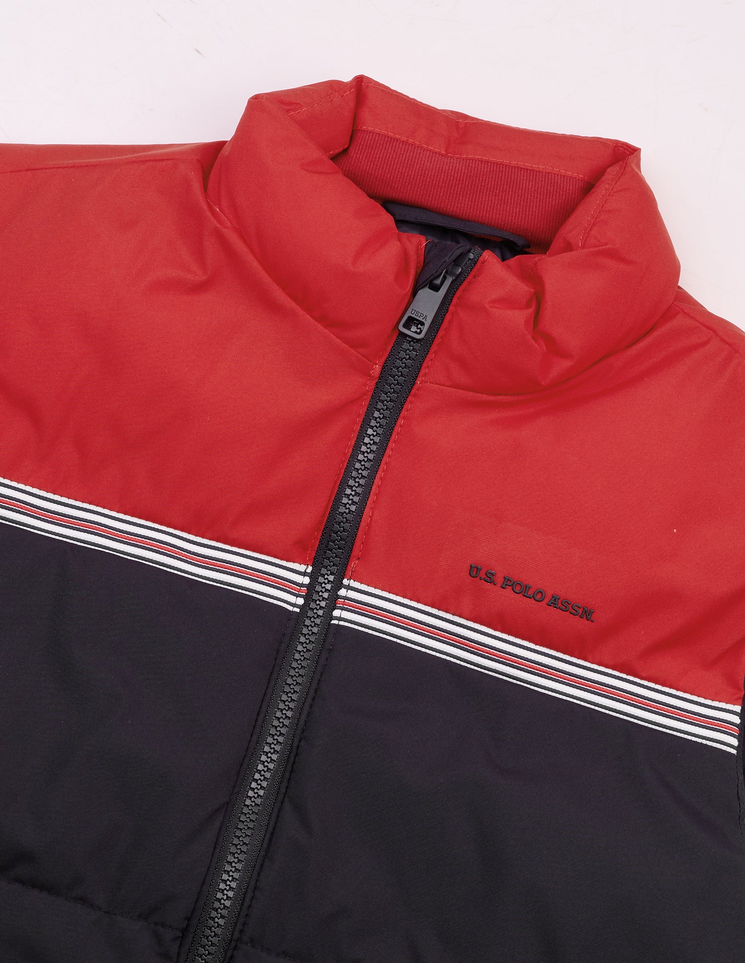 Colourblocked Regular Fit Puffer Jacket Navy - U.S. Polo Assn. India | Large