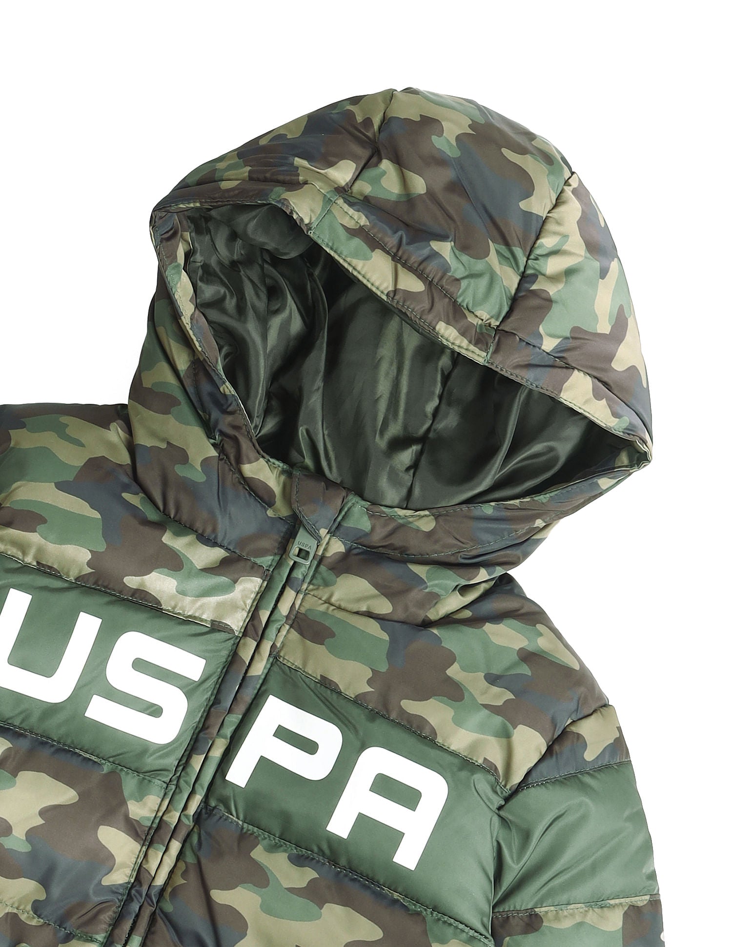 Boys Printed Hooded Jacket Camo - U.S. POLO ASSN. | Large
