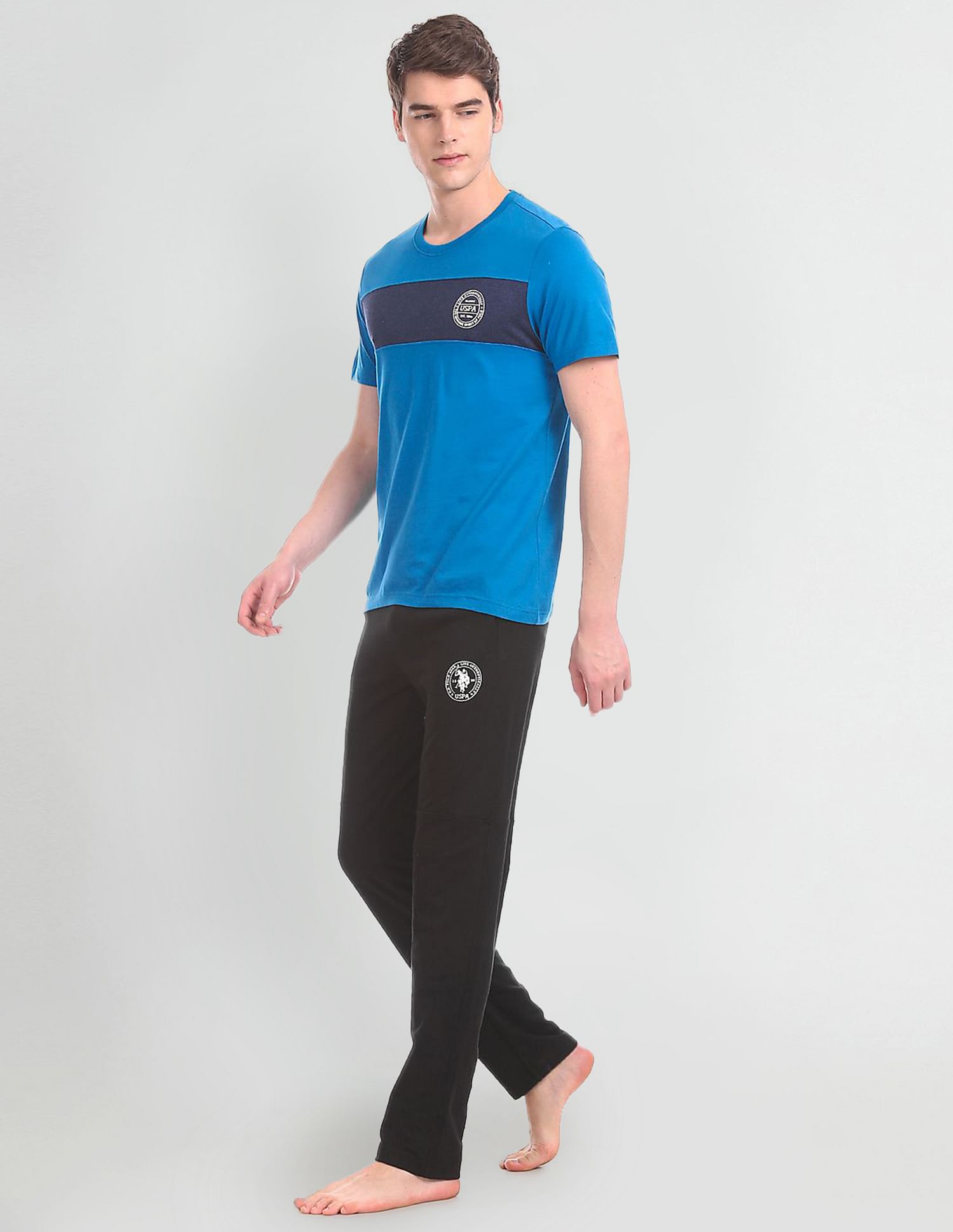 Solid Tri Blend I684 Lounge Track Pants - Pack Of 1 Black - U.S. POLO ASSN. | Large