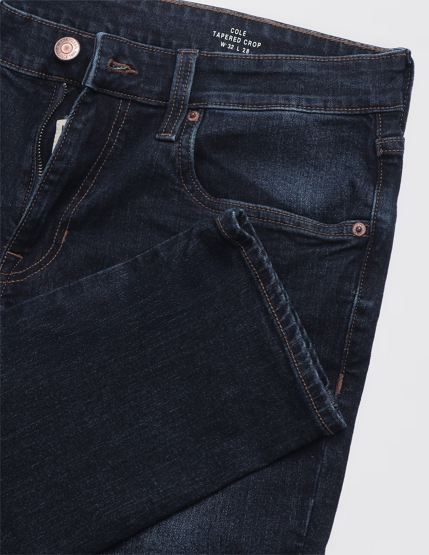 Brandon Slim-Tapered Fit Blue Jeans Dark Indigo - U.S. Polo Assn. India | Large