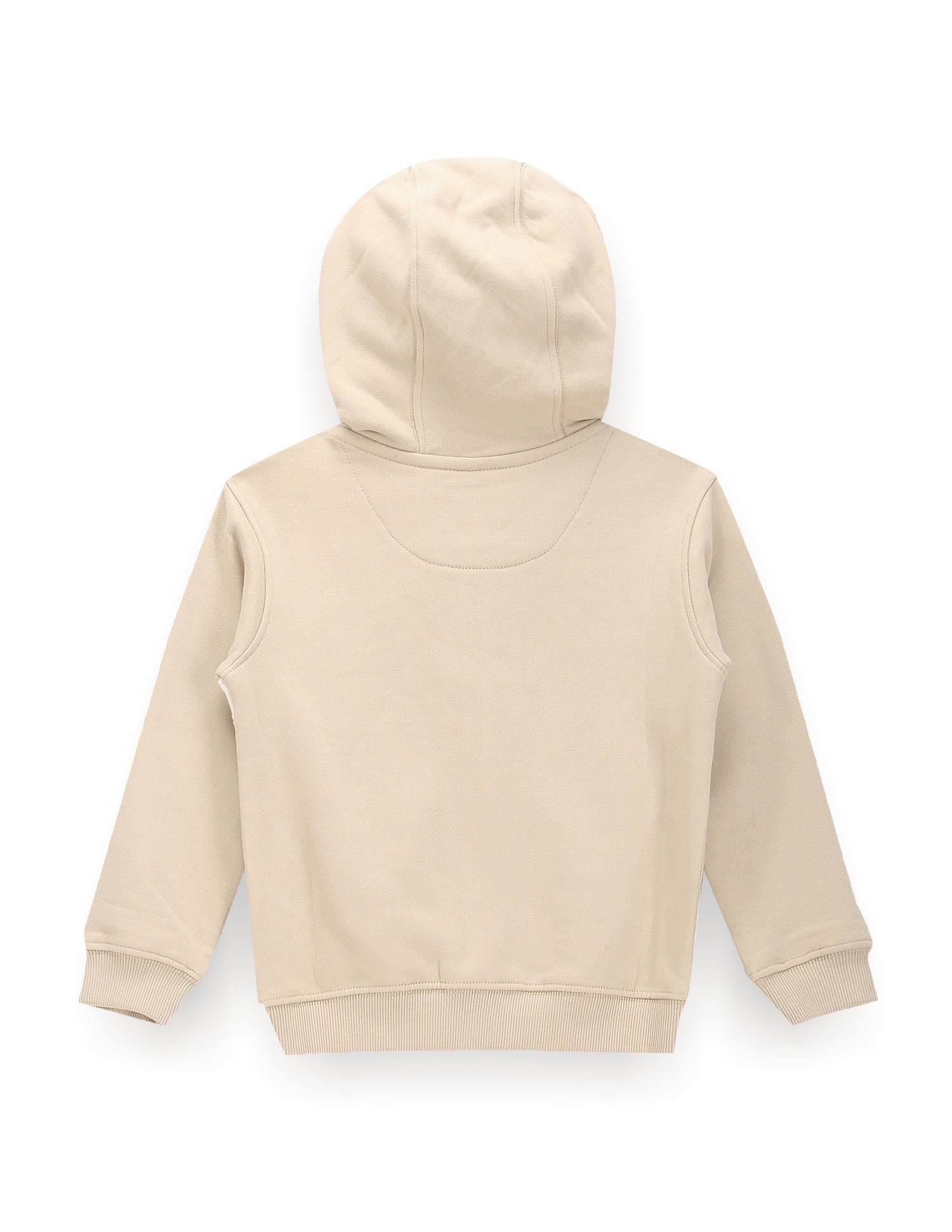 Boys Solid Hooded Sweatshirt Beige - U.S. Polo Assn. India | Large