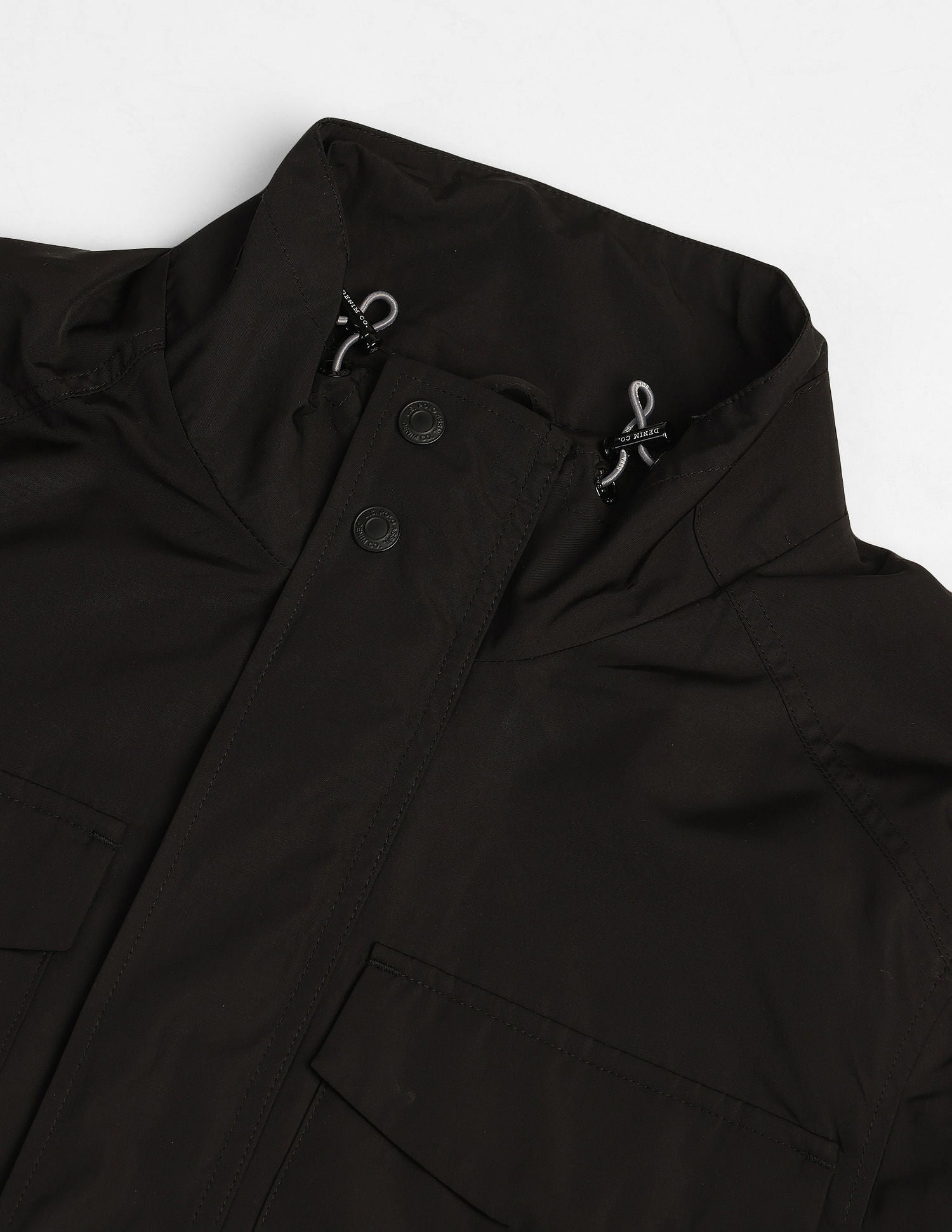 Regular Fit Solid Casual Jacket Black - U.S. Polo Assn. India | Large