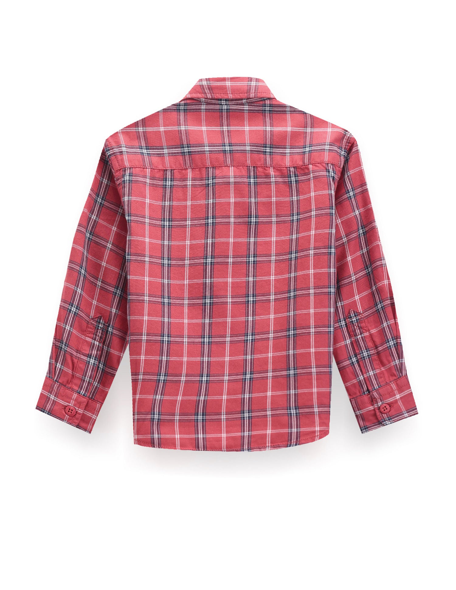 Boys Cutaway Collar Tartan Shirt Red - U.S. POLO ASSN. | Large