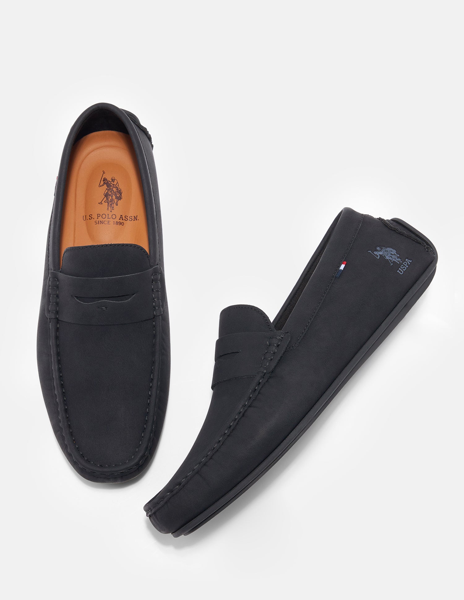 Round Toe Elric Loafers Black - U.S. Polo Assn. India | Large