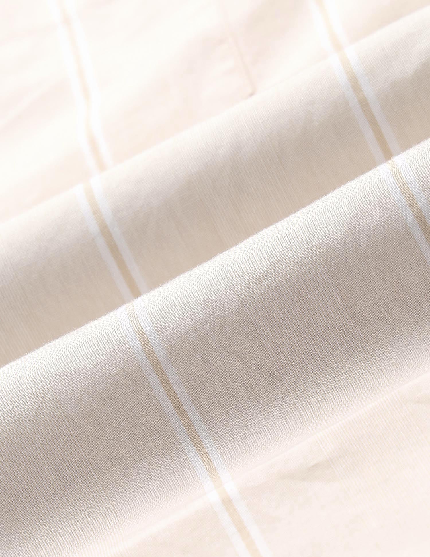 Pinstriped Pure Cotton Shirt Beige - U.S. Polo Assn. India | Large