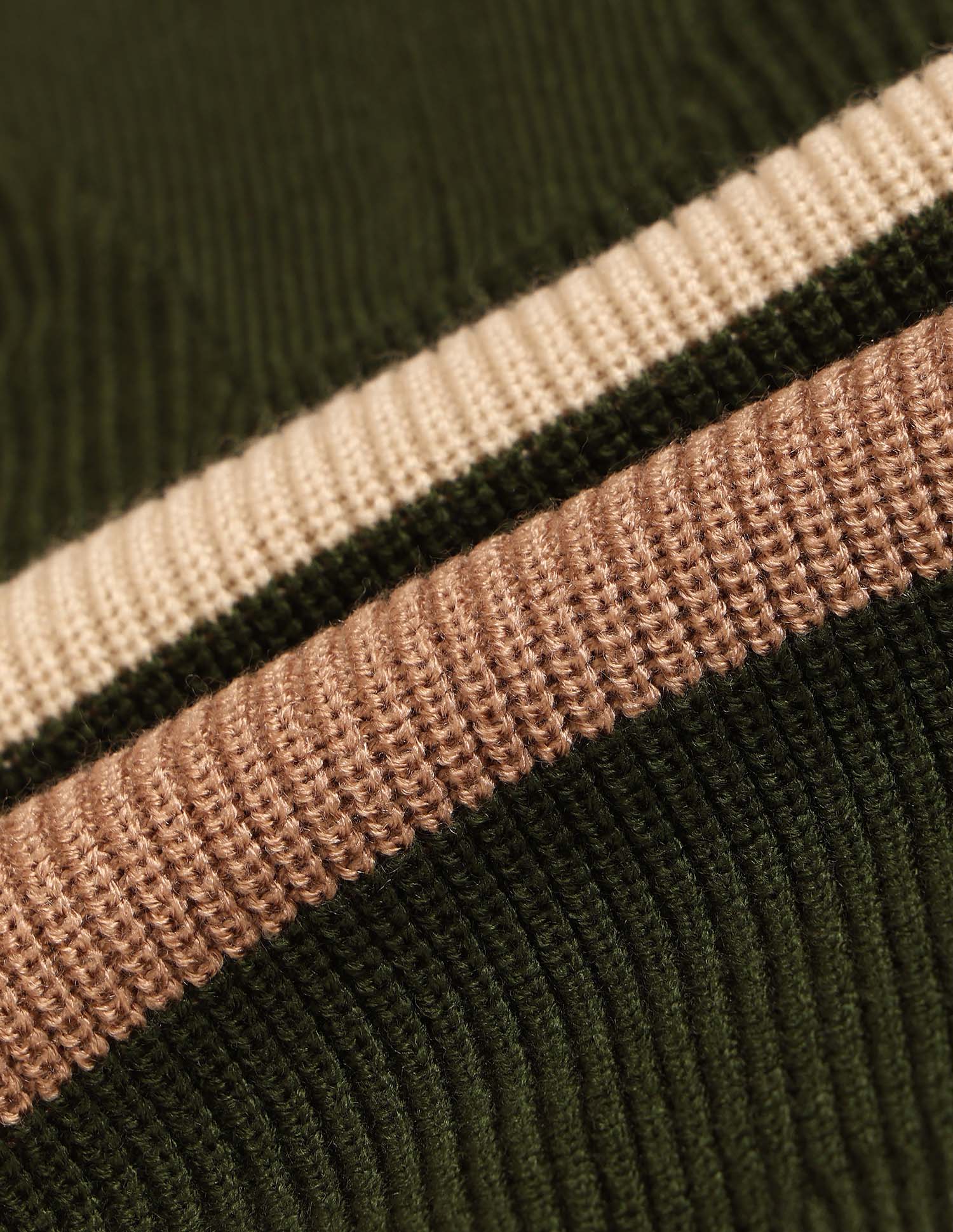 Boys Striped Regular Fit Sweater Olive - U.S. POLO ASSN. | Large