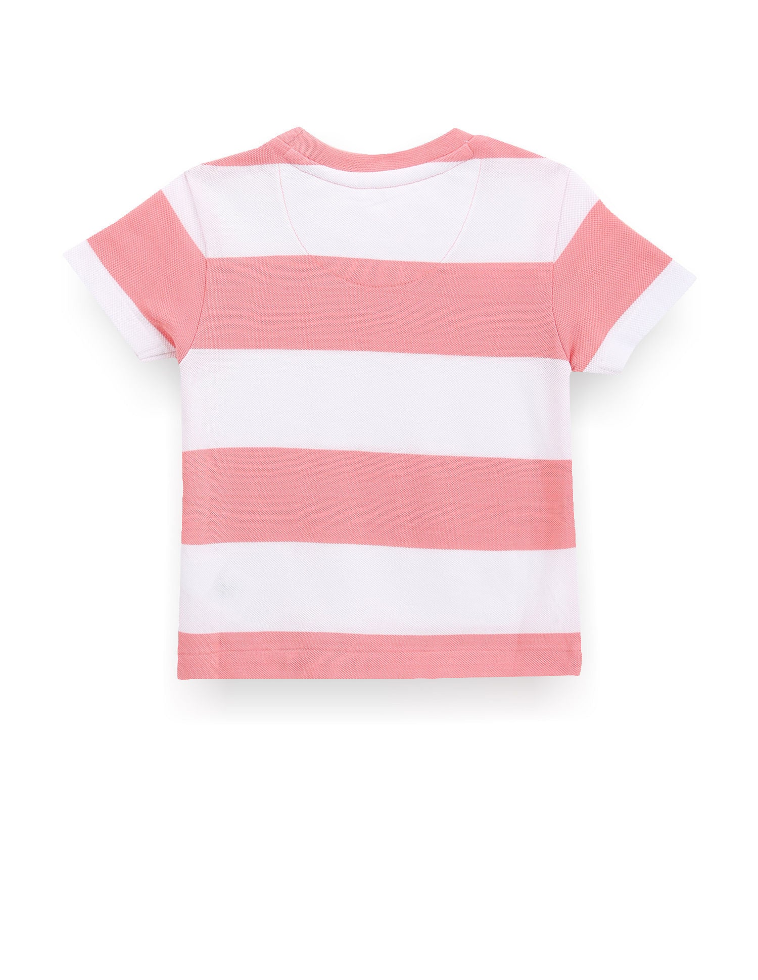 Boys Horizontal Stripe Pique T-Shirt Light Pink - U.S. POLO ASSN. | Large