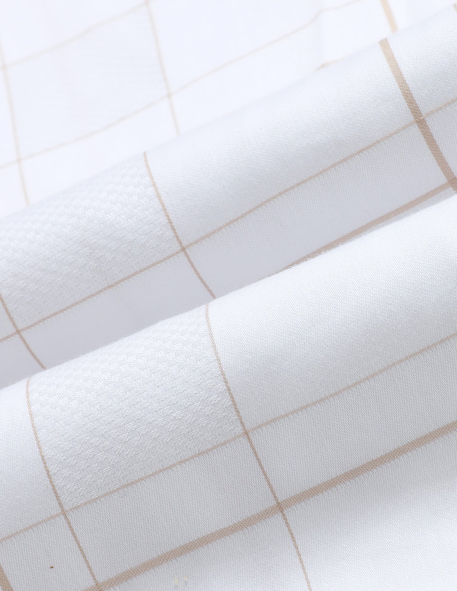 Grid Tattersall Checked Satin Shirt Beige - U.S. Polo Assn. India | Large