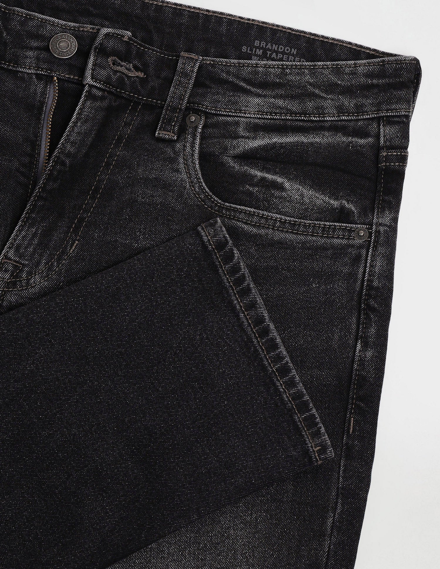 Brandon Slim Tapered Grey Jeans Grey - U.S. Polo Assn. India | Large