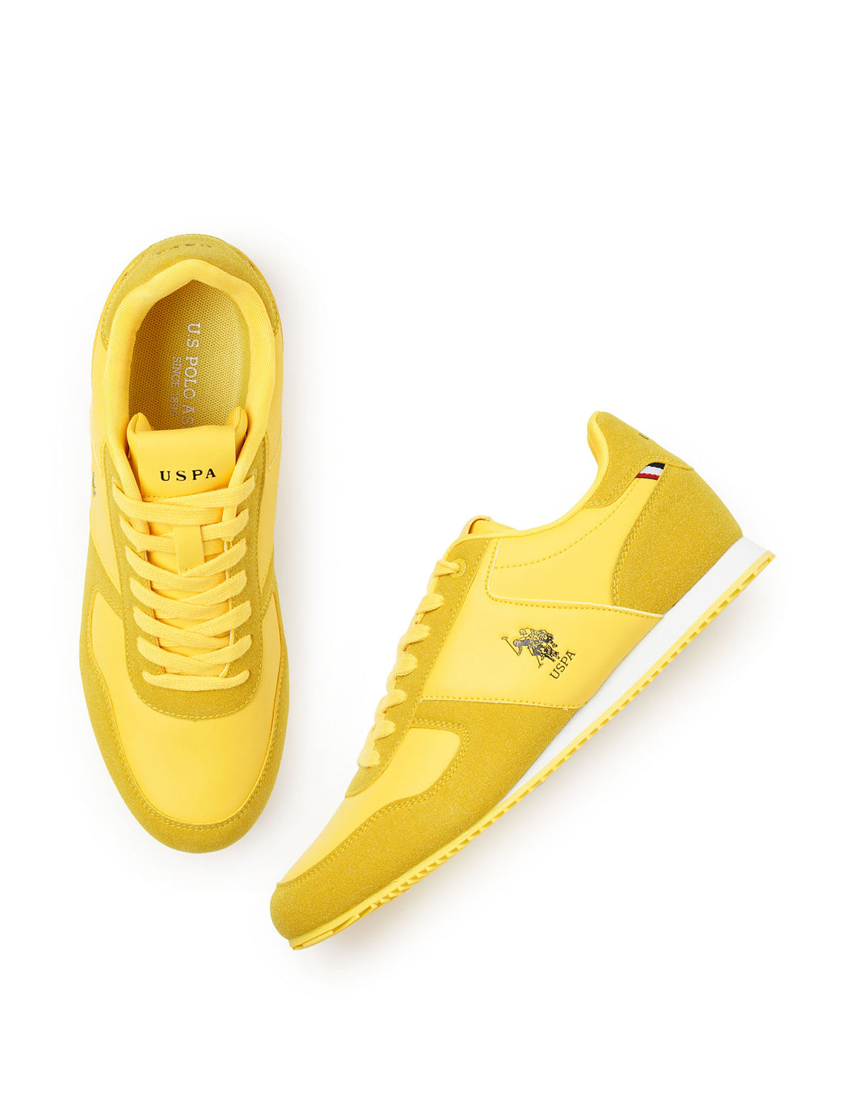 Men Sorrento Yellow Retro Sneakers – Polo India
