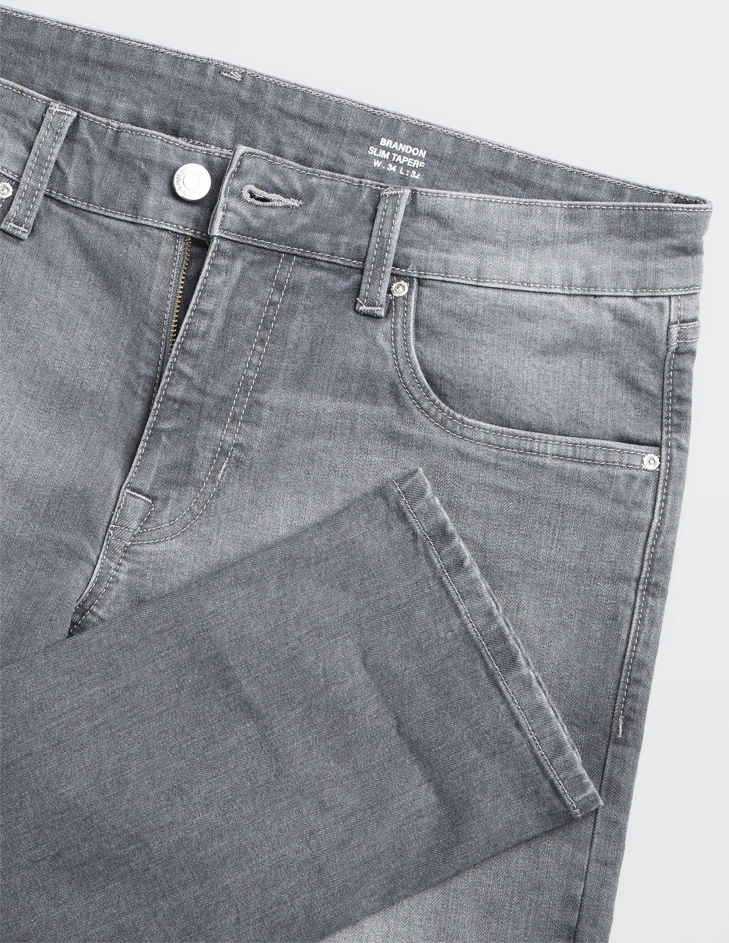Brandon Slim-Tapered Fit Grey Jeans Grey - U.S. Polo Assn. India | Large