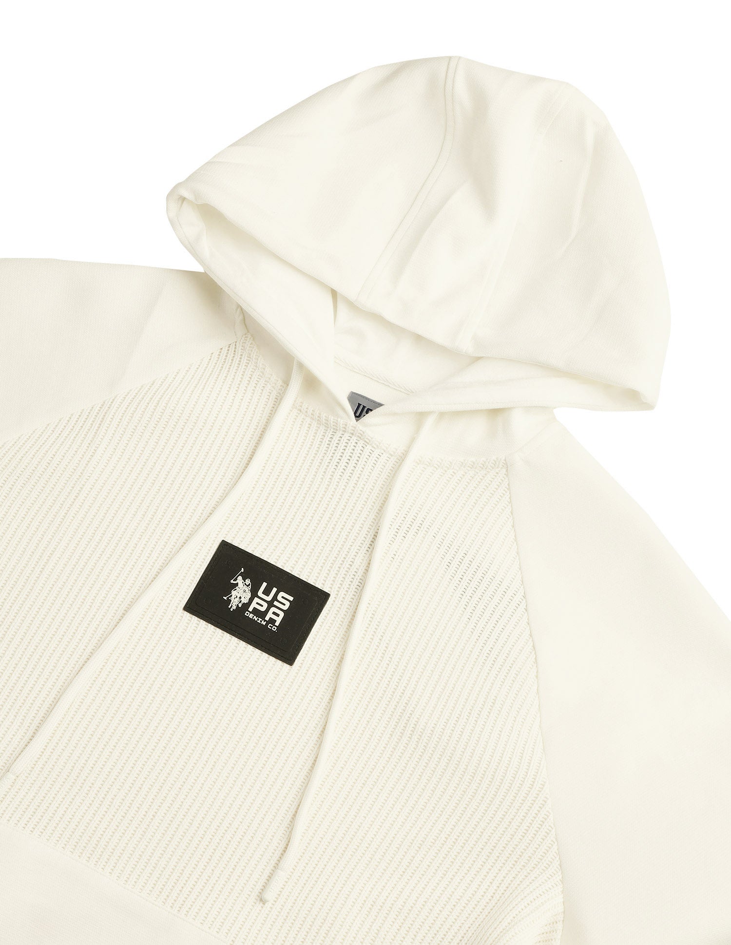 Textured Black & Gold Regular Fit Sweatshirt Ivory - U.S. POLO ASSN. | Large