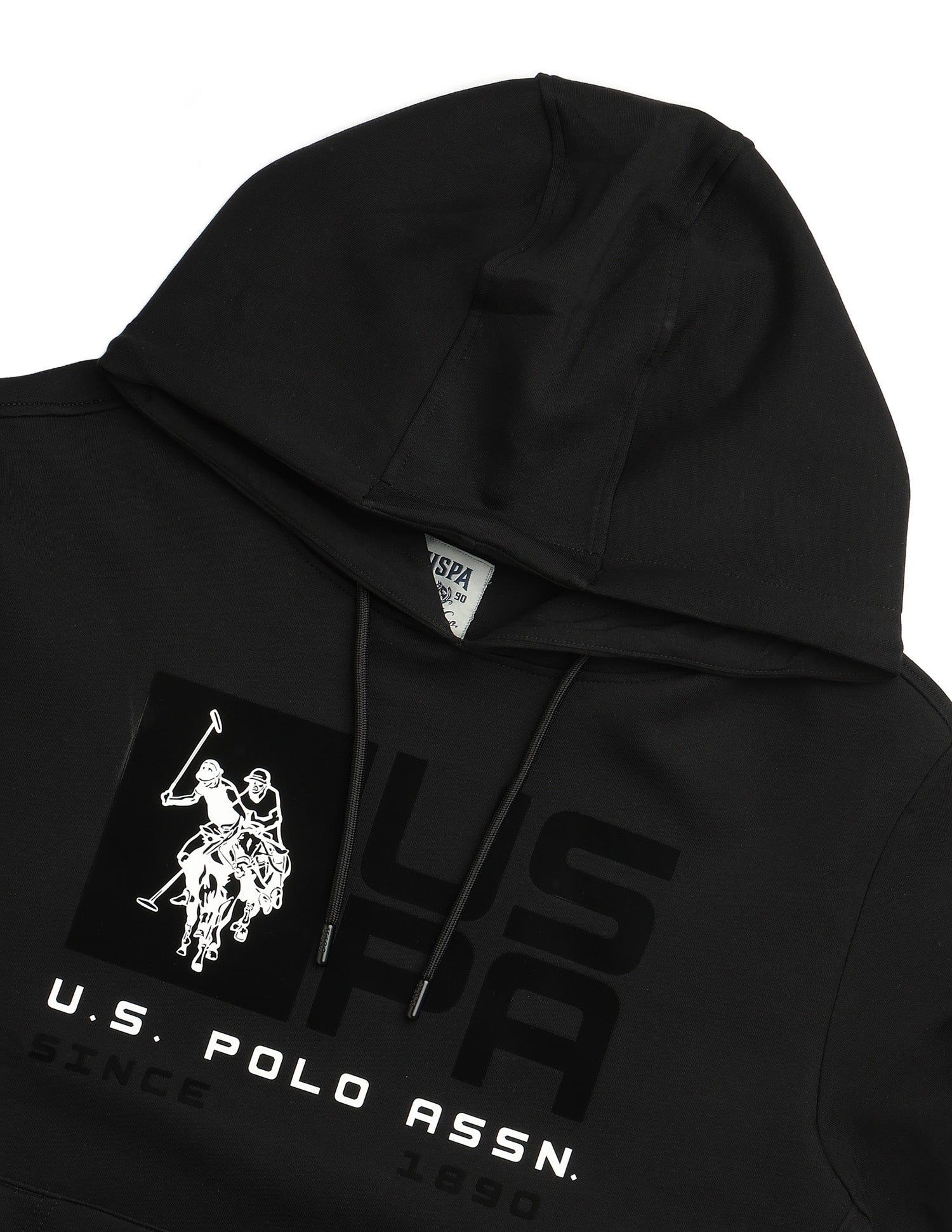Brand Printed Black & Gold Sweatshirt Black - U.S. POLO ASSN. | Large
