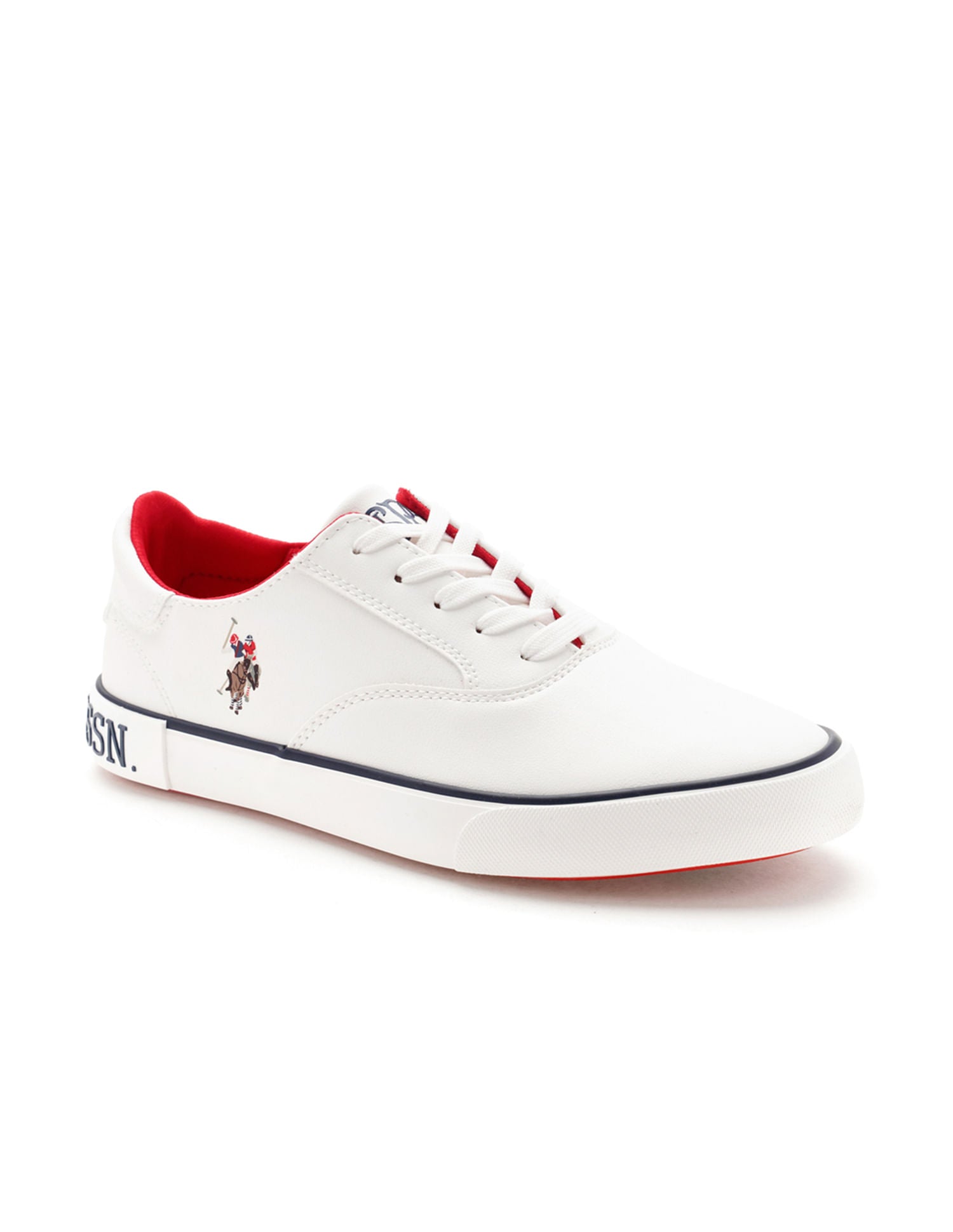 U.S. Polo Assn. Women Parker 2.0 Round Toe Casual Sneakers White - U.S. POLO ASSN. | Large