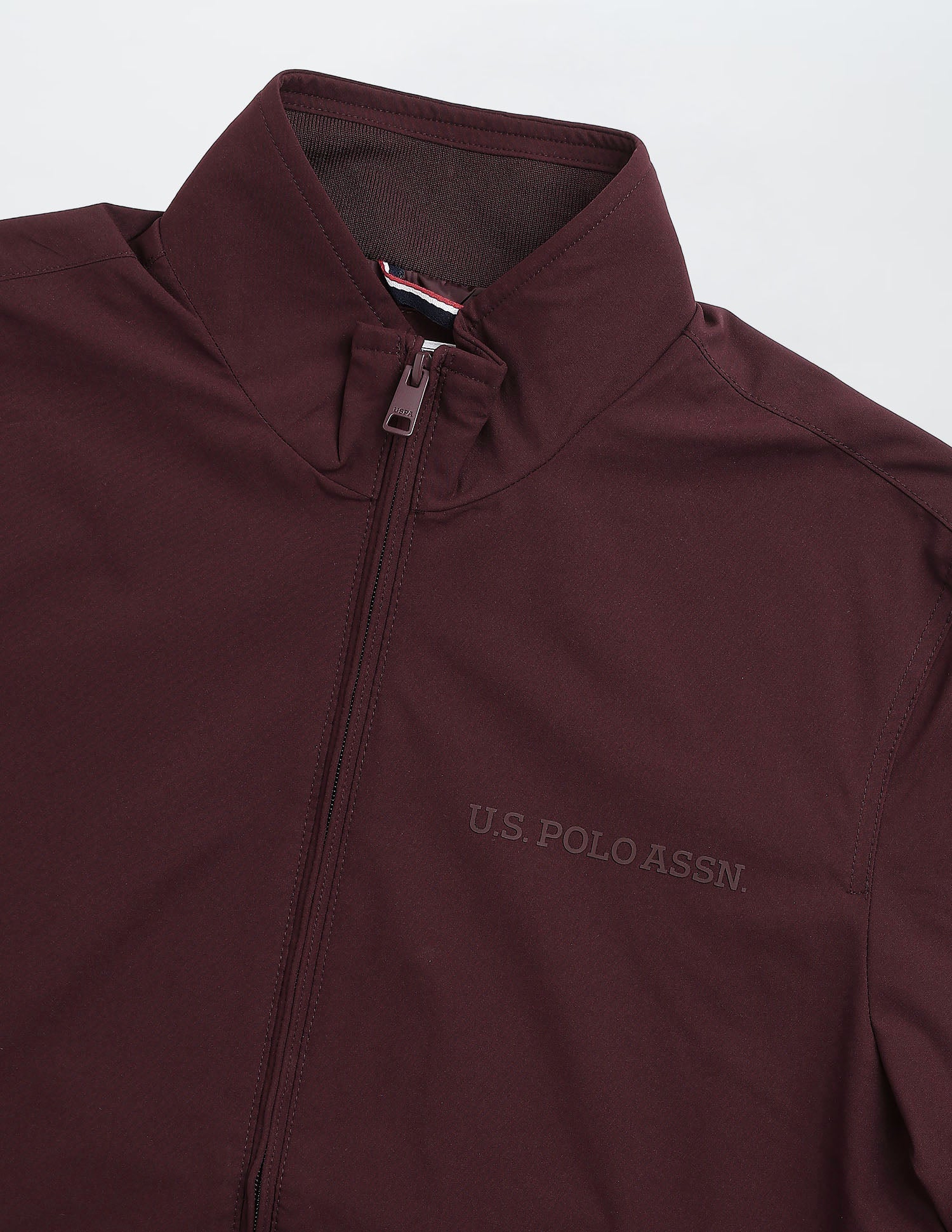 Regular Fit Solid Casual Jacket Wine - U.S. Polo Assn. India | Large