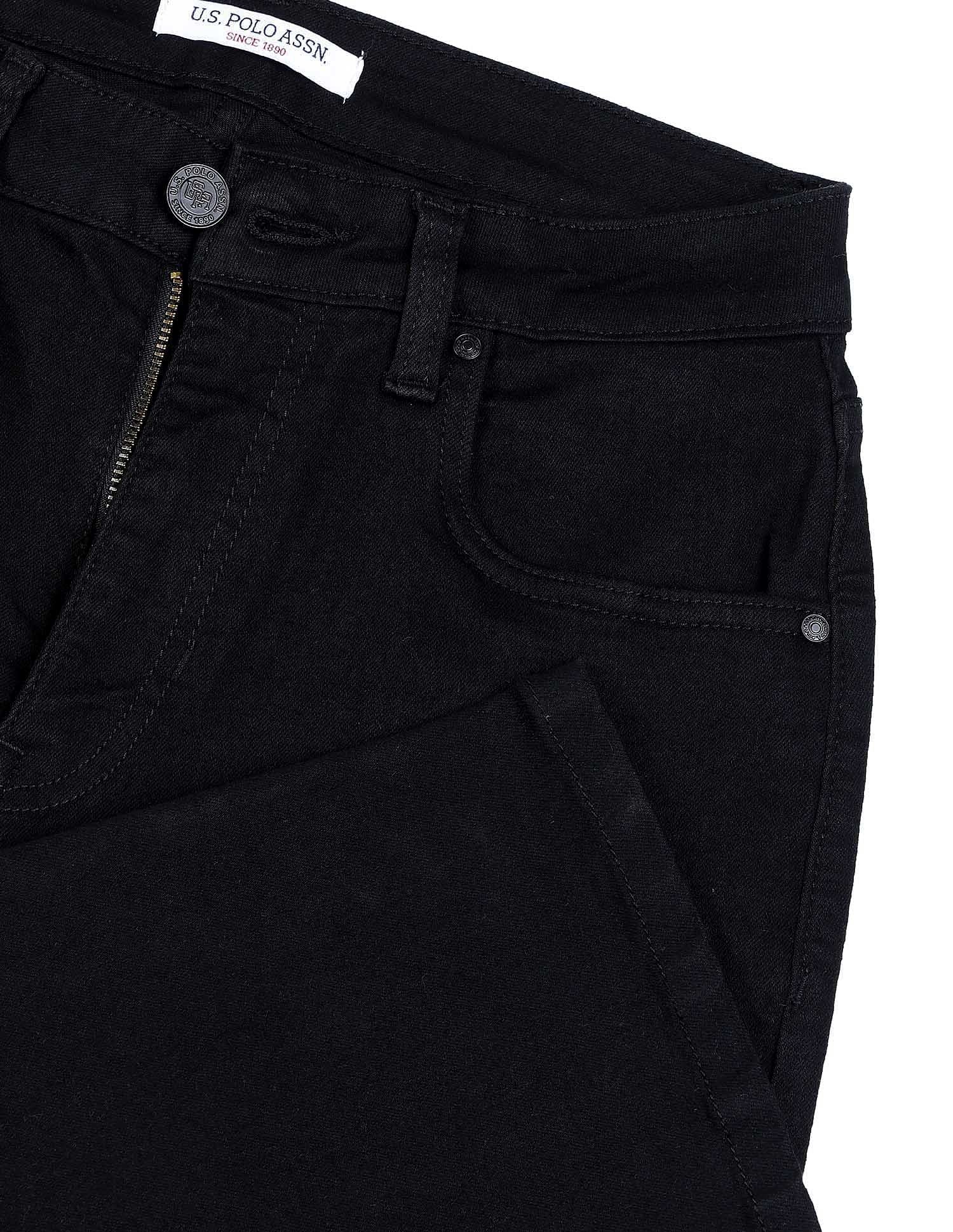 High Rise Super Skinny Fit Jeans Jet Black - U.S. Polo Assn. India | Large