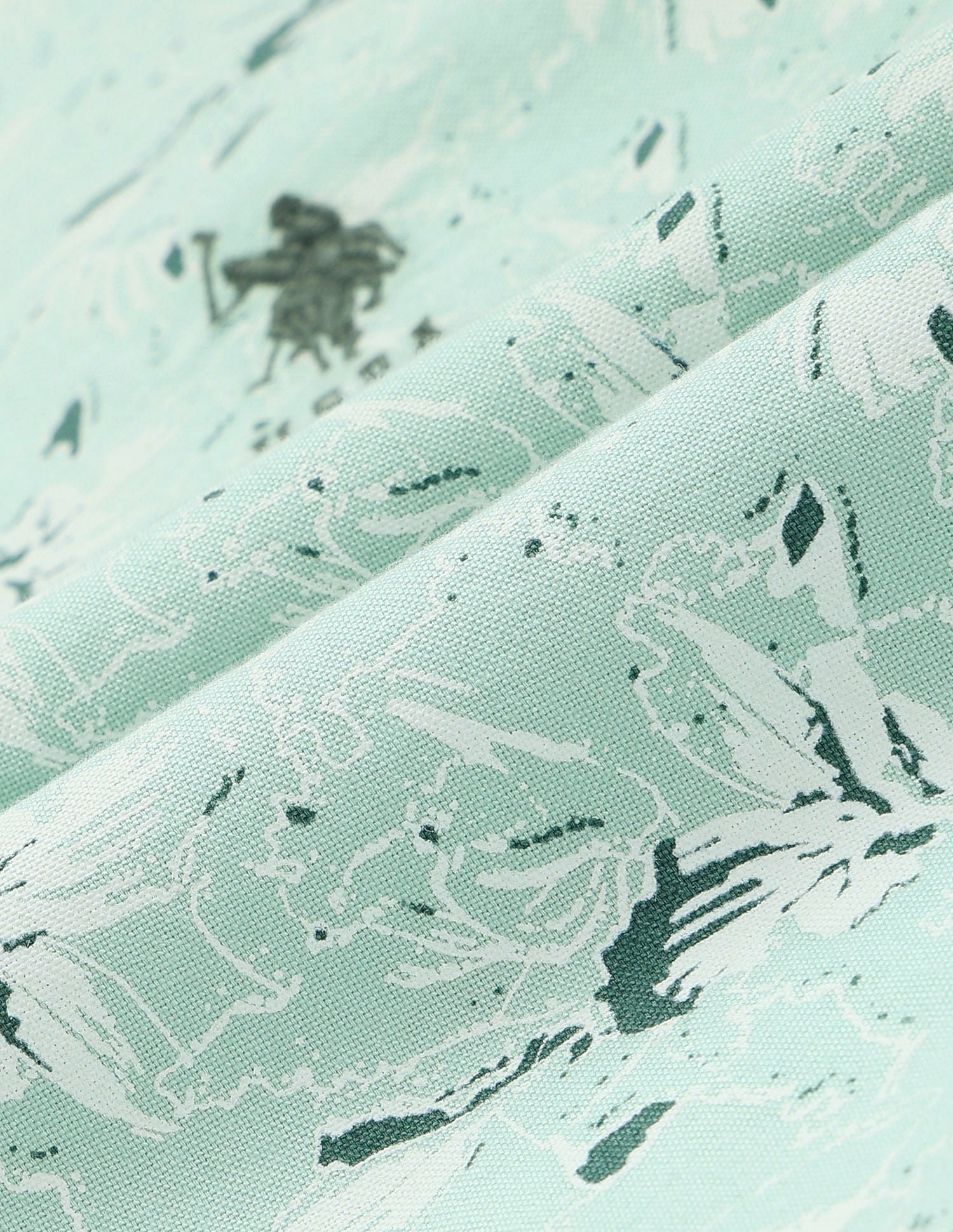 Regular Fit Dobby Printed Shirt Light Olive - U.S. POLO ASSN. | Large