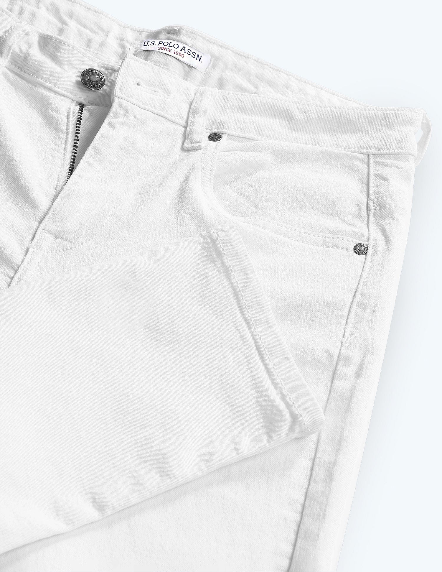 Slim Fit White Jeans White - U.S. POLO ASSN. | Large