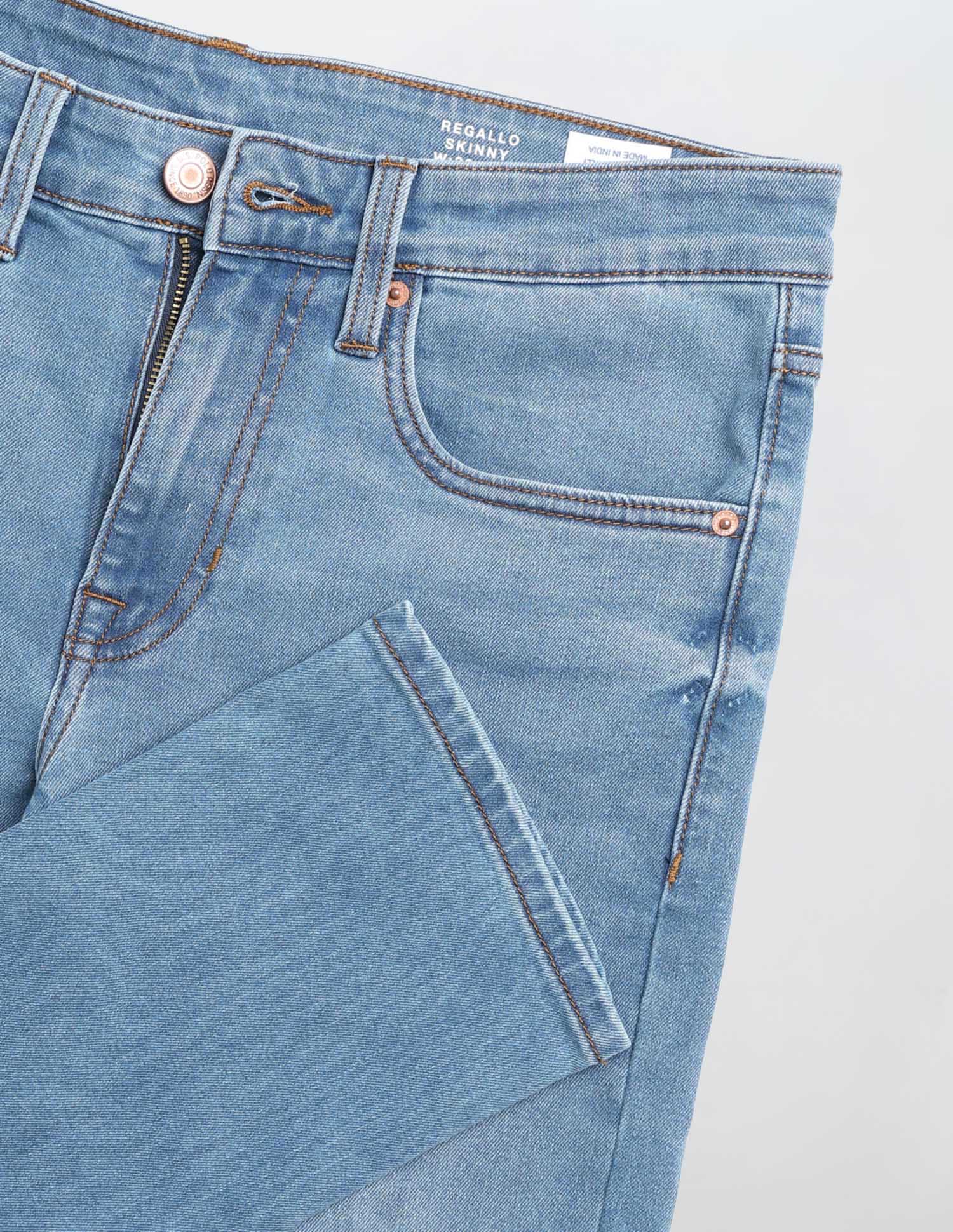 Regallo Skinny Fit Mid Rise Jeans Indigo - U.S. Polo Assn. India | Large