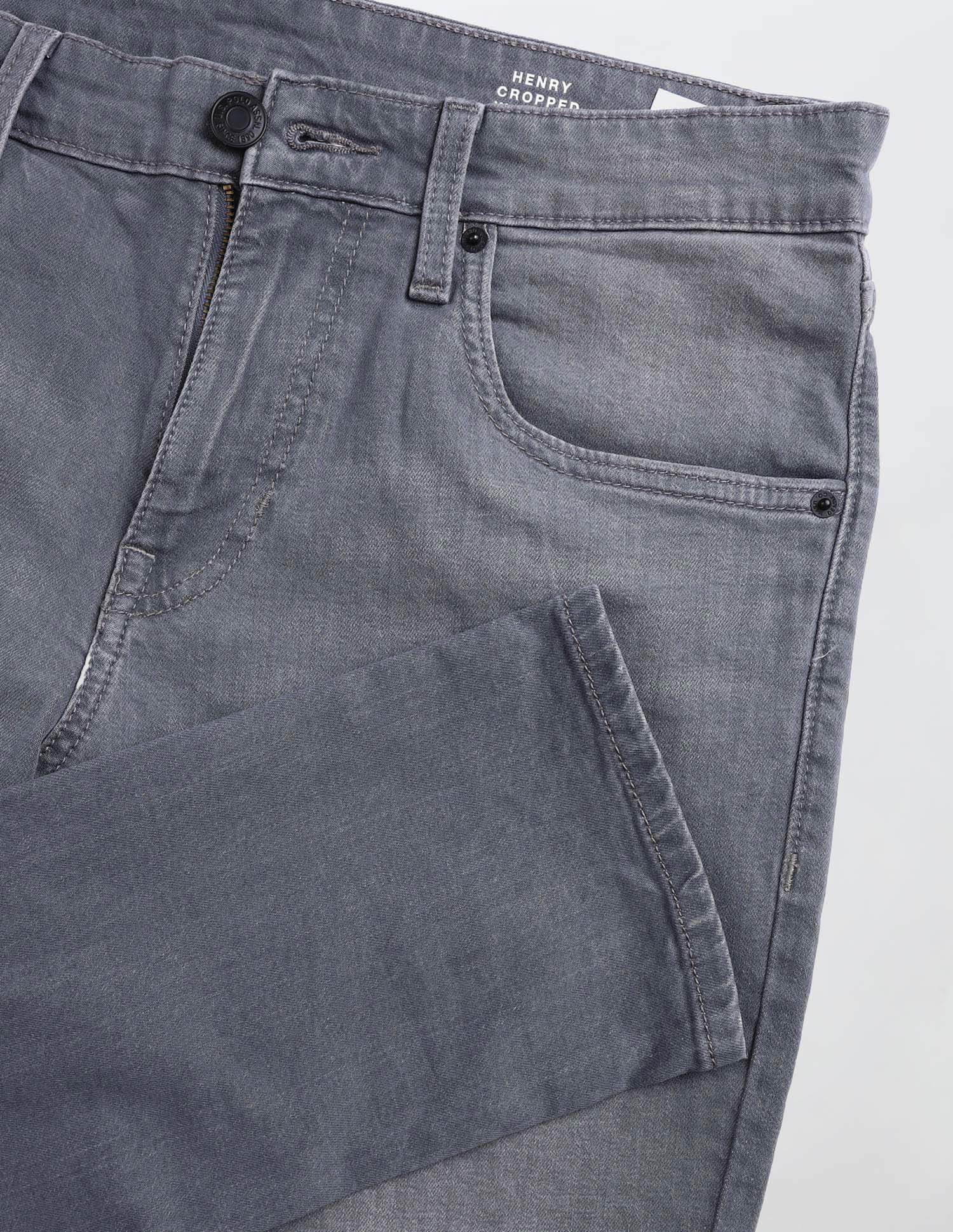 Henry Tapered Fit Whiskered Jeans Mid Grey - U.S. POLO ASSN. | Large