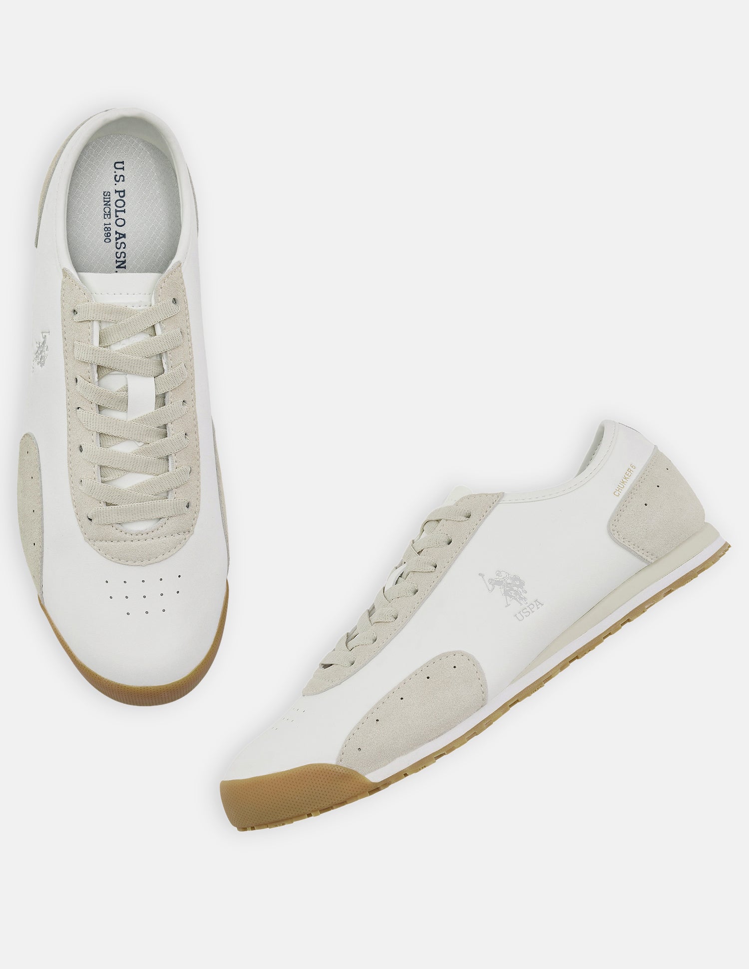 Round Toe Chukker 6 Suede Sneakers Off white - U.S. Polo Assn. India | Large