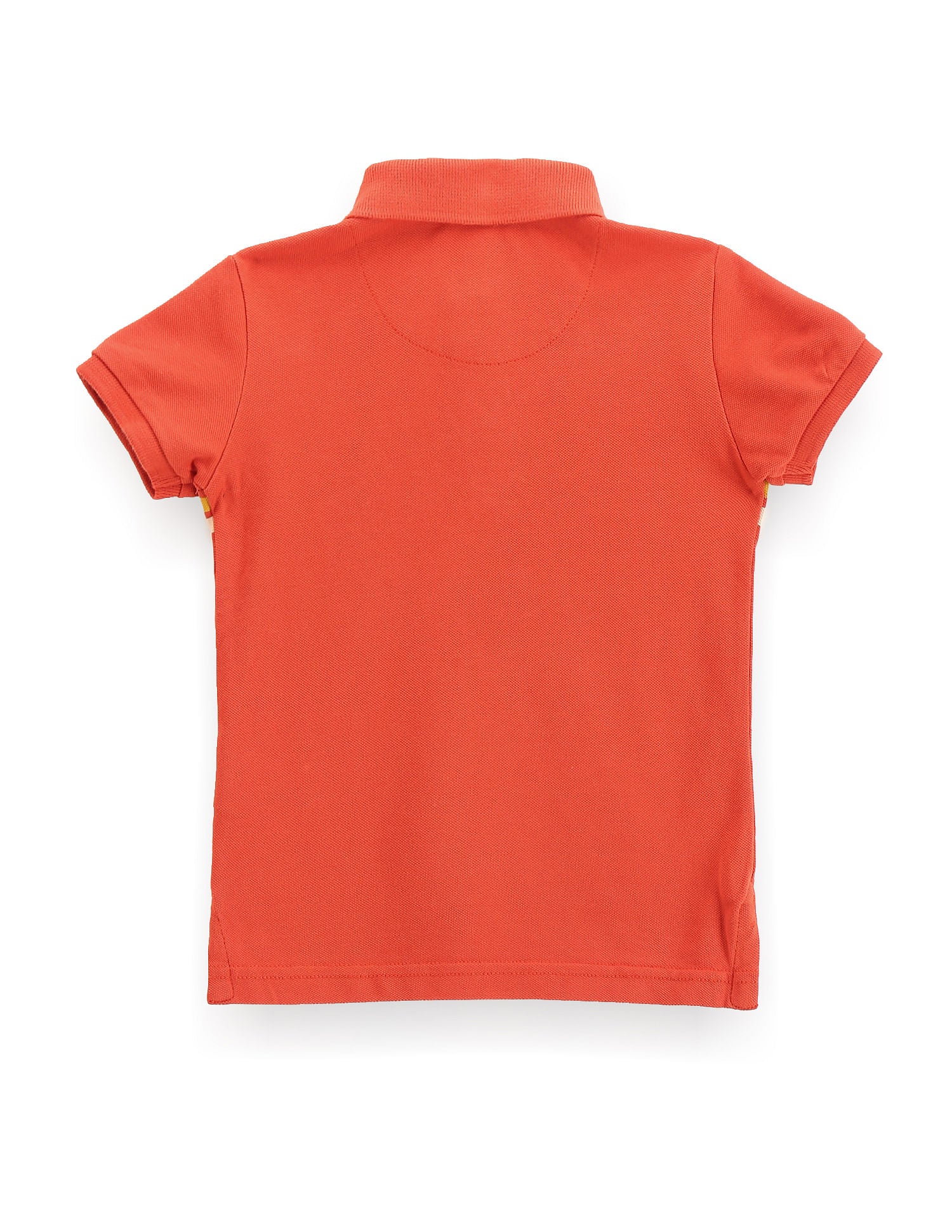 Boys Brand Print Cotton Polo Shirt Orange - U.S. Polo Assn. India | Large